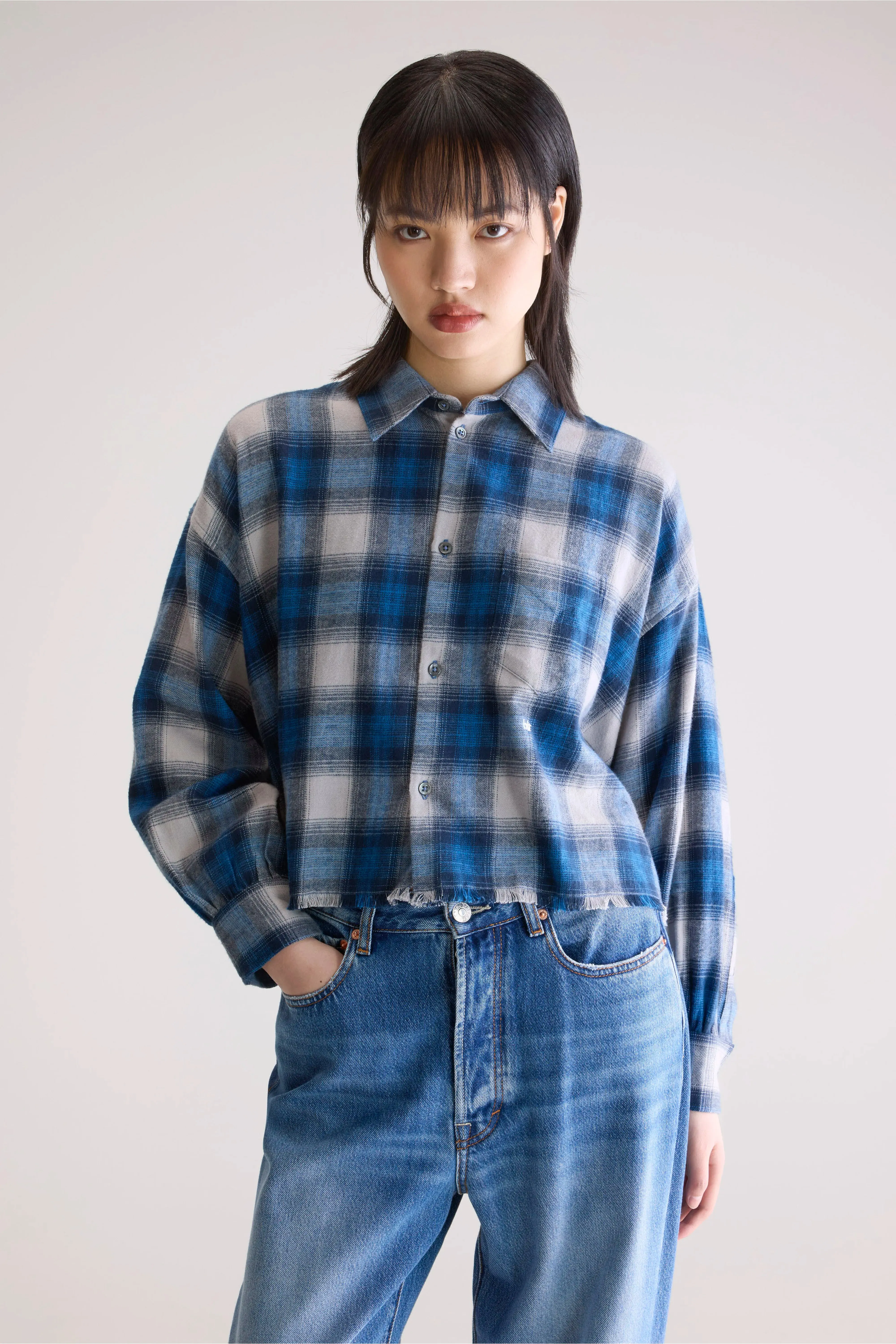 Kraft cropped shirt (252 / W / CHECK A) sold by Bellerose product image thumbnail 2