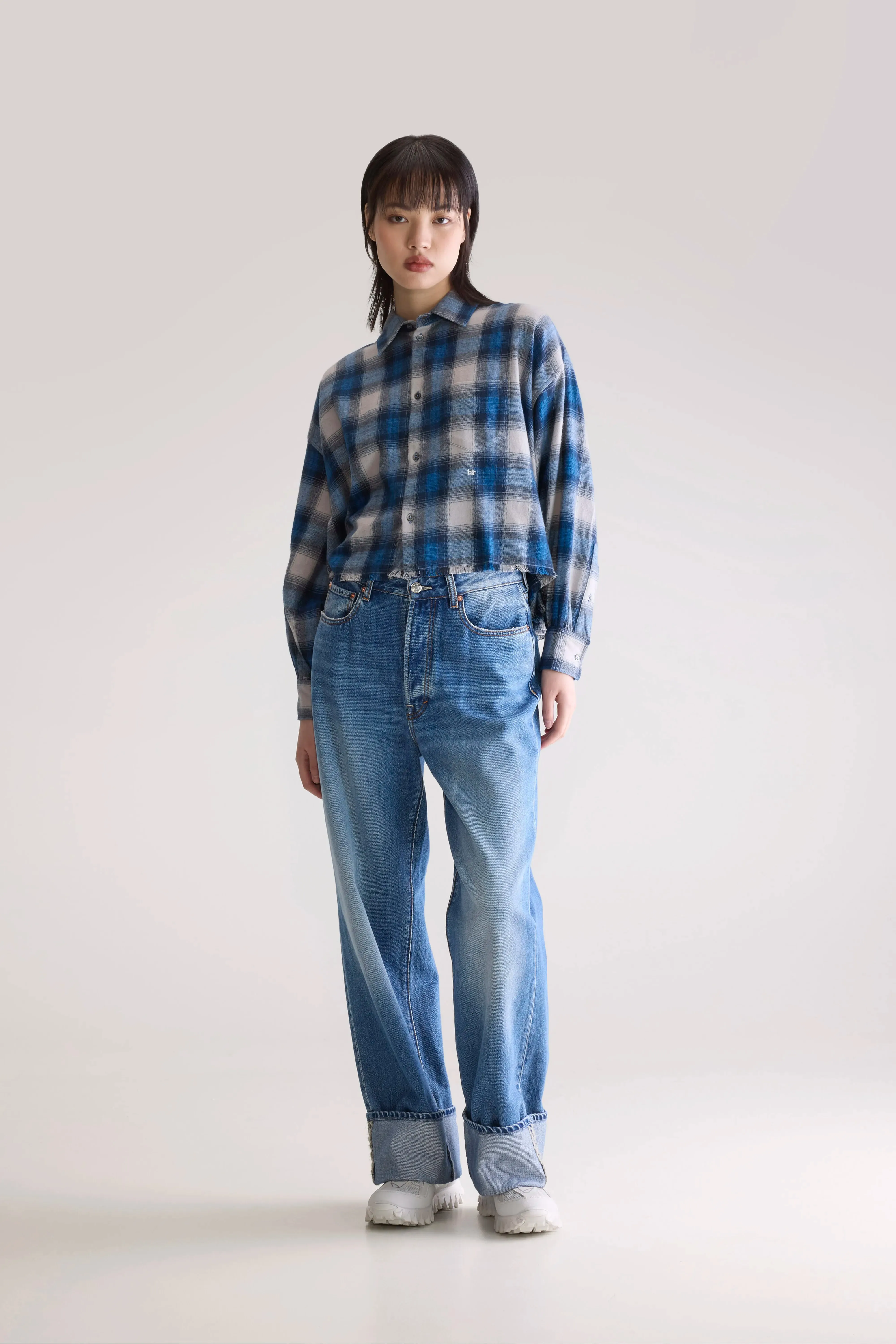 Kraft cropped shirt (252 / W / CHECK A) sold by Bellerose product image thumbnail 3