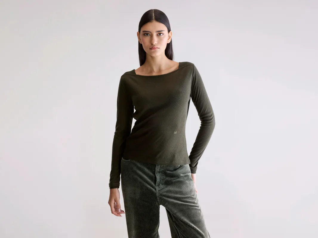 Veras fitted t-shirt (252 / W / FOREST) sold by Bellerose