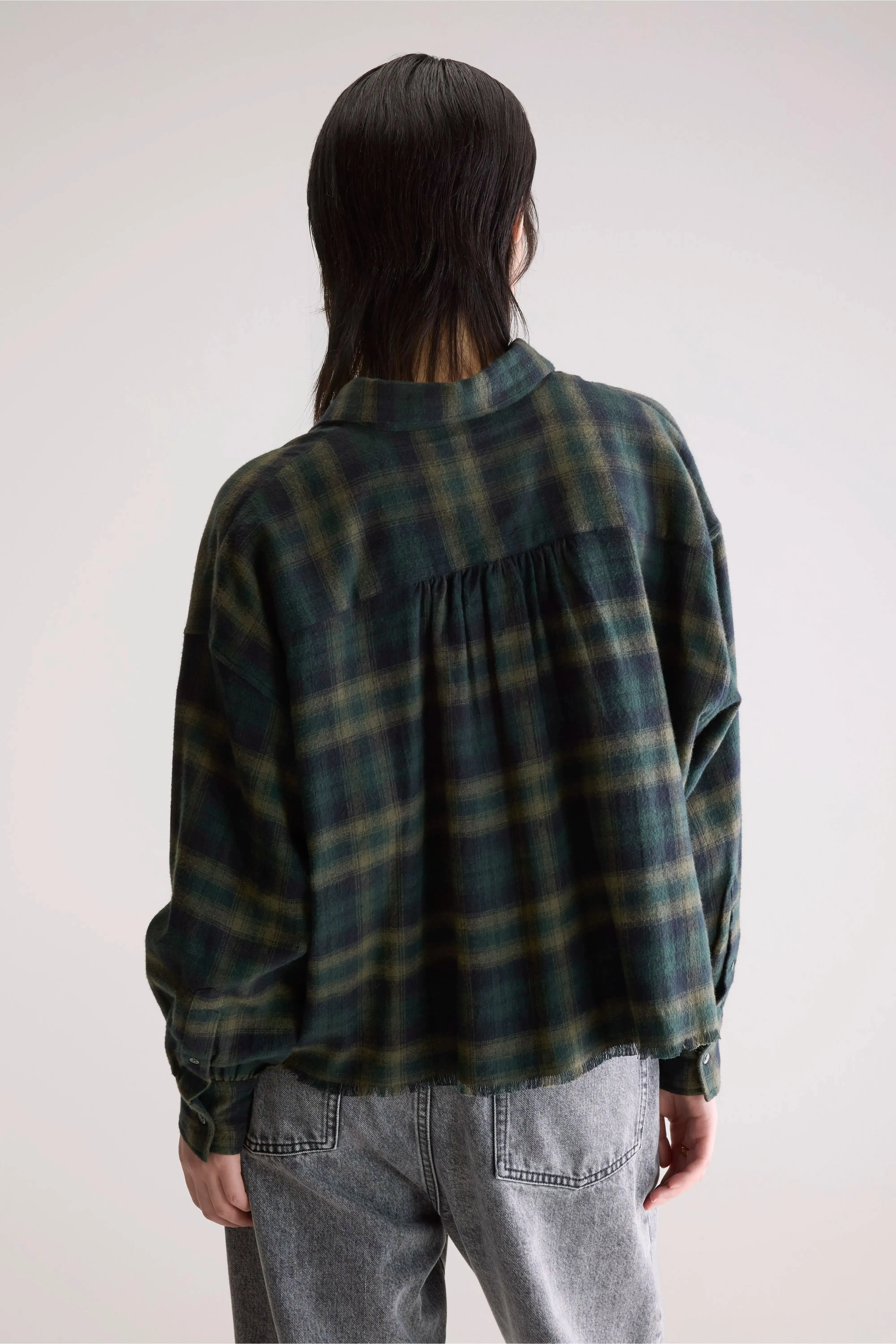 Kraft cropped shirt (252 / W / CHECK A) sold by Bellerose product image thumbnail 4