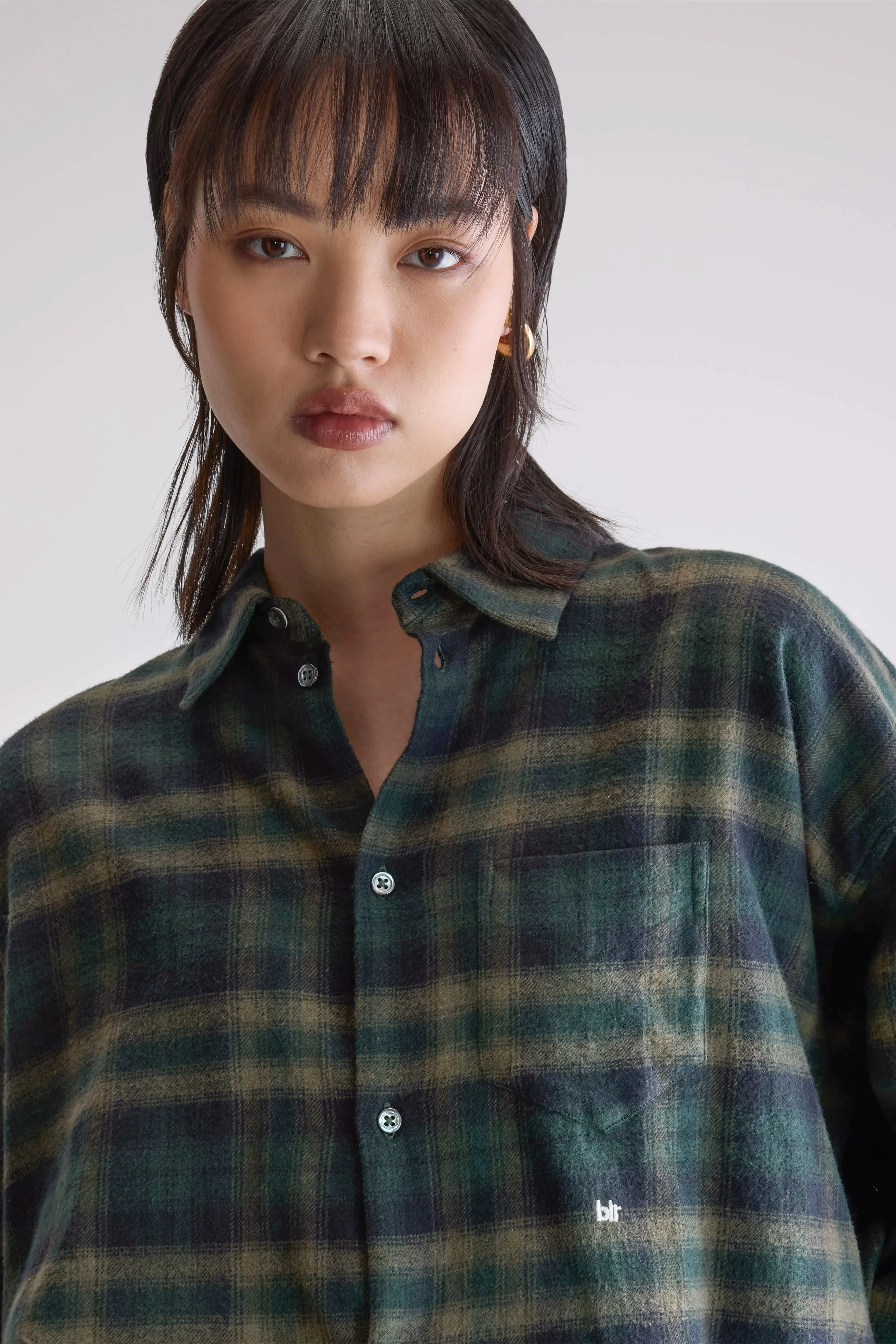Kraft cropped shirt (252 / W / CHECK A) sold by Bellerose product image thumbnail 5