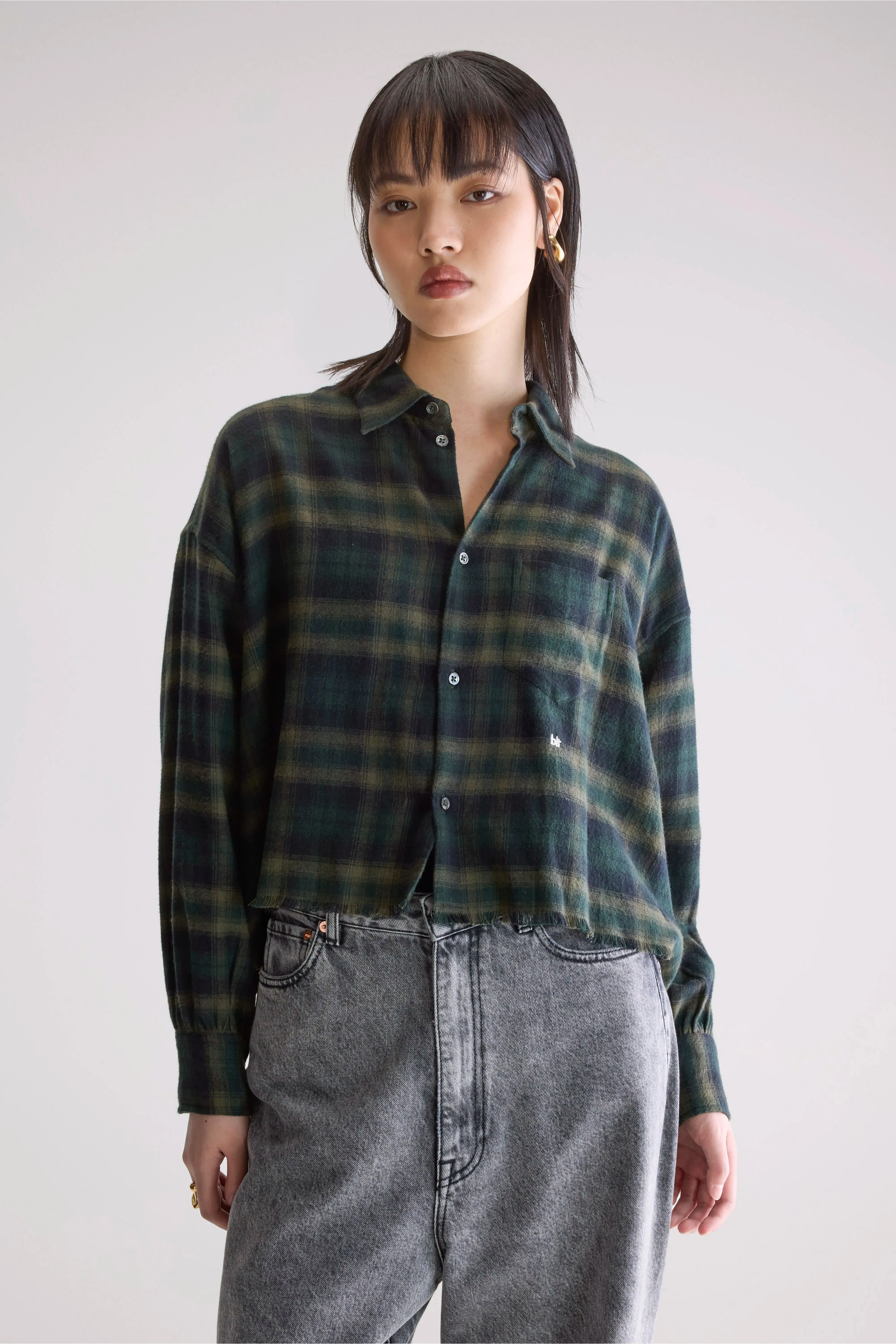 Kraft cropped shirt (252 / W / CHECK A) sold by Bellerose product image thumbnail 2