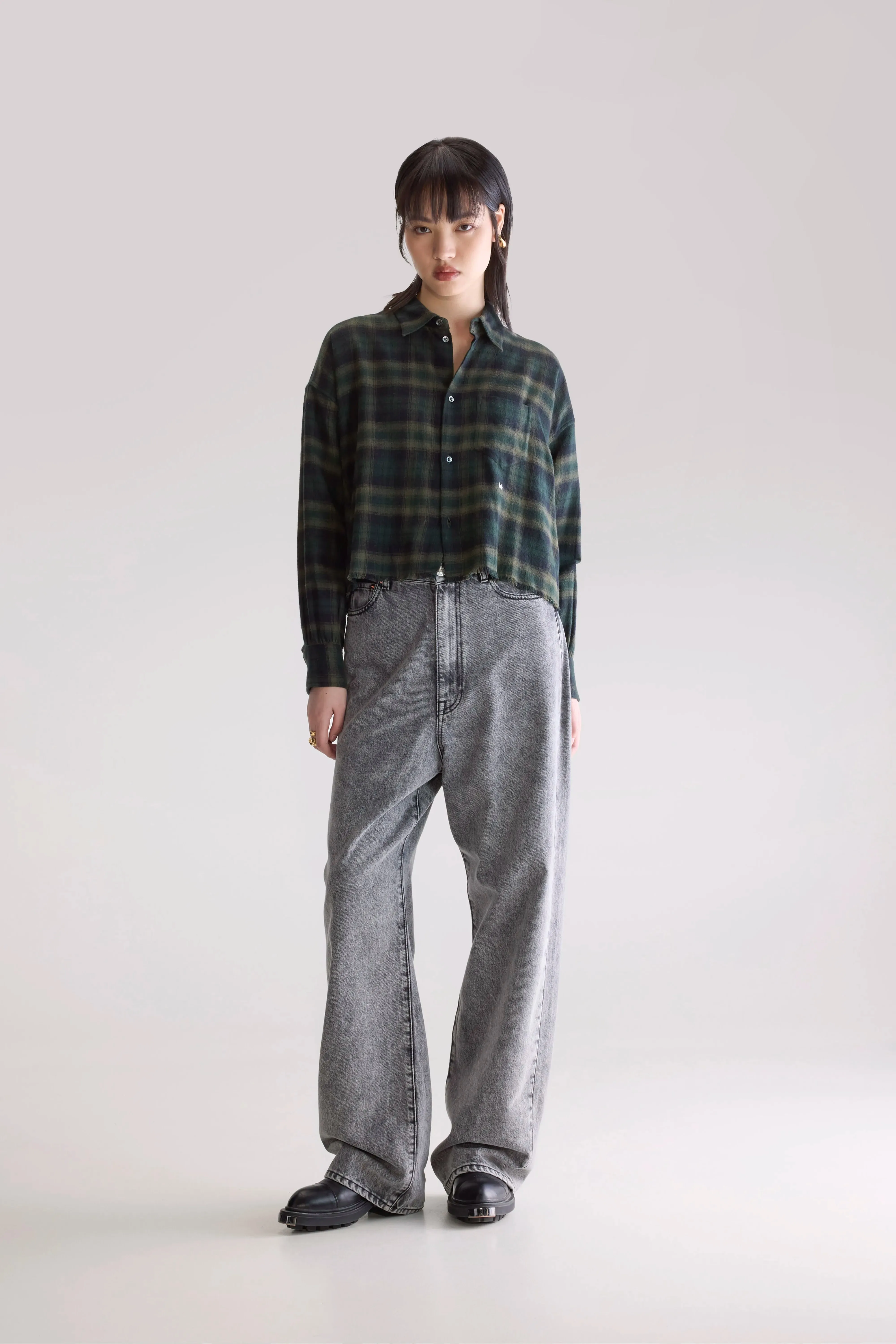 Kraft cropped shirt (252 / W / CHECK A) sold by Bellerose product image thumbnail 3