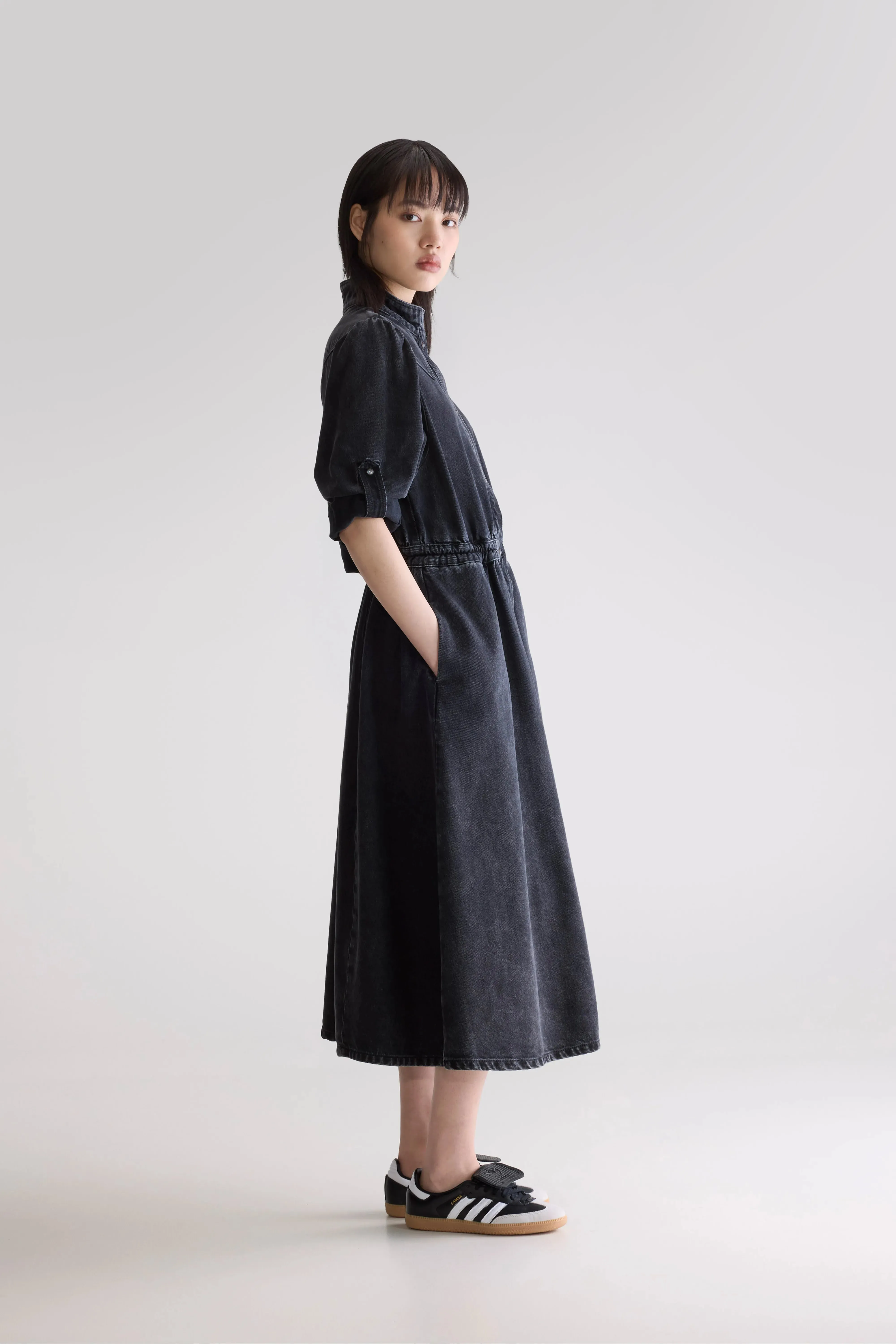 Pakita midi dress (252 / W / VINTAGE BLACK) sold by Bellerose product image thumbnail 4