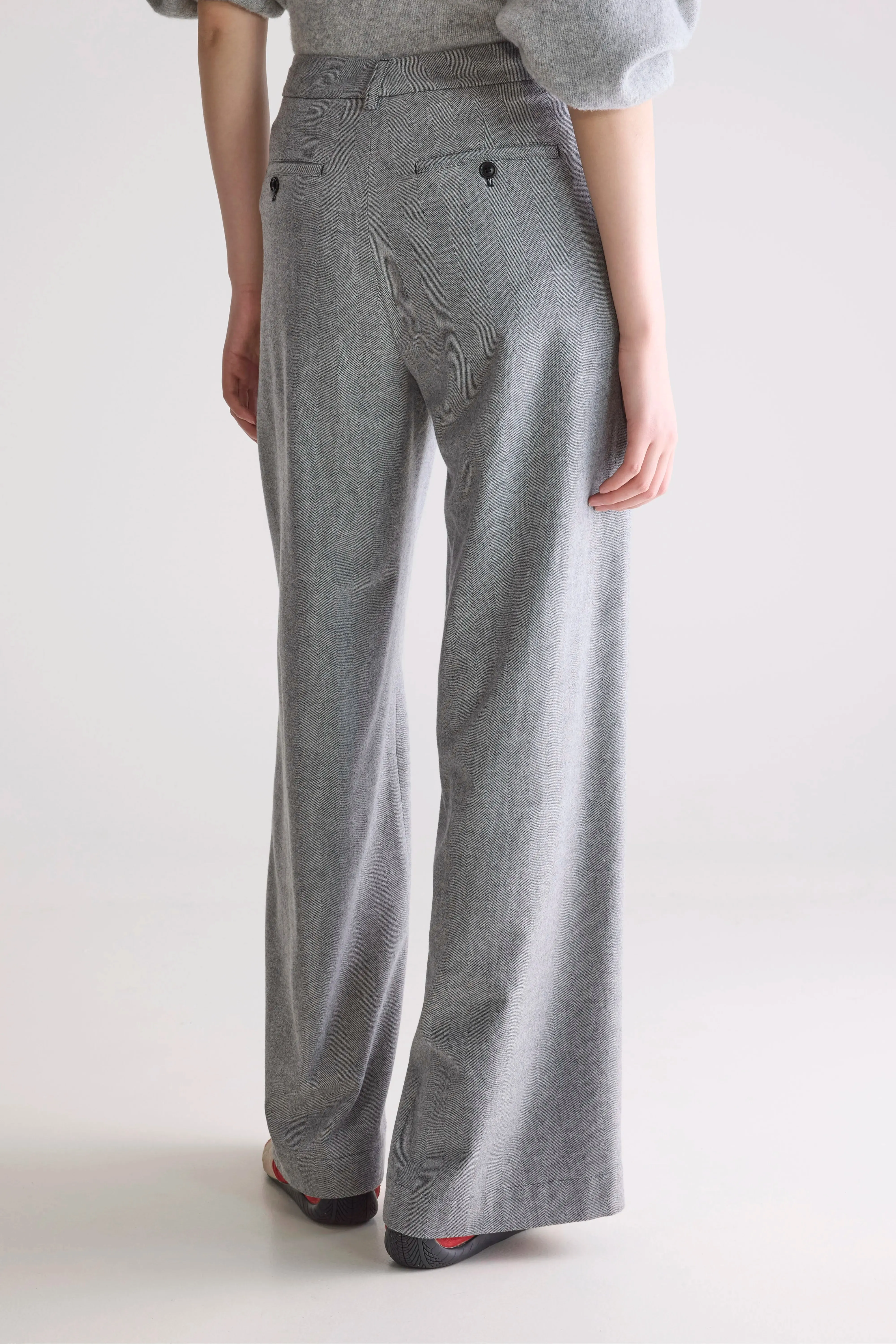 Volkert wide tailored trousers (252 / W / MID GREY) sold by Bellerose product image thumbnail 4