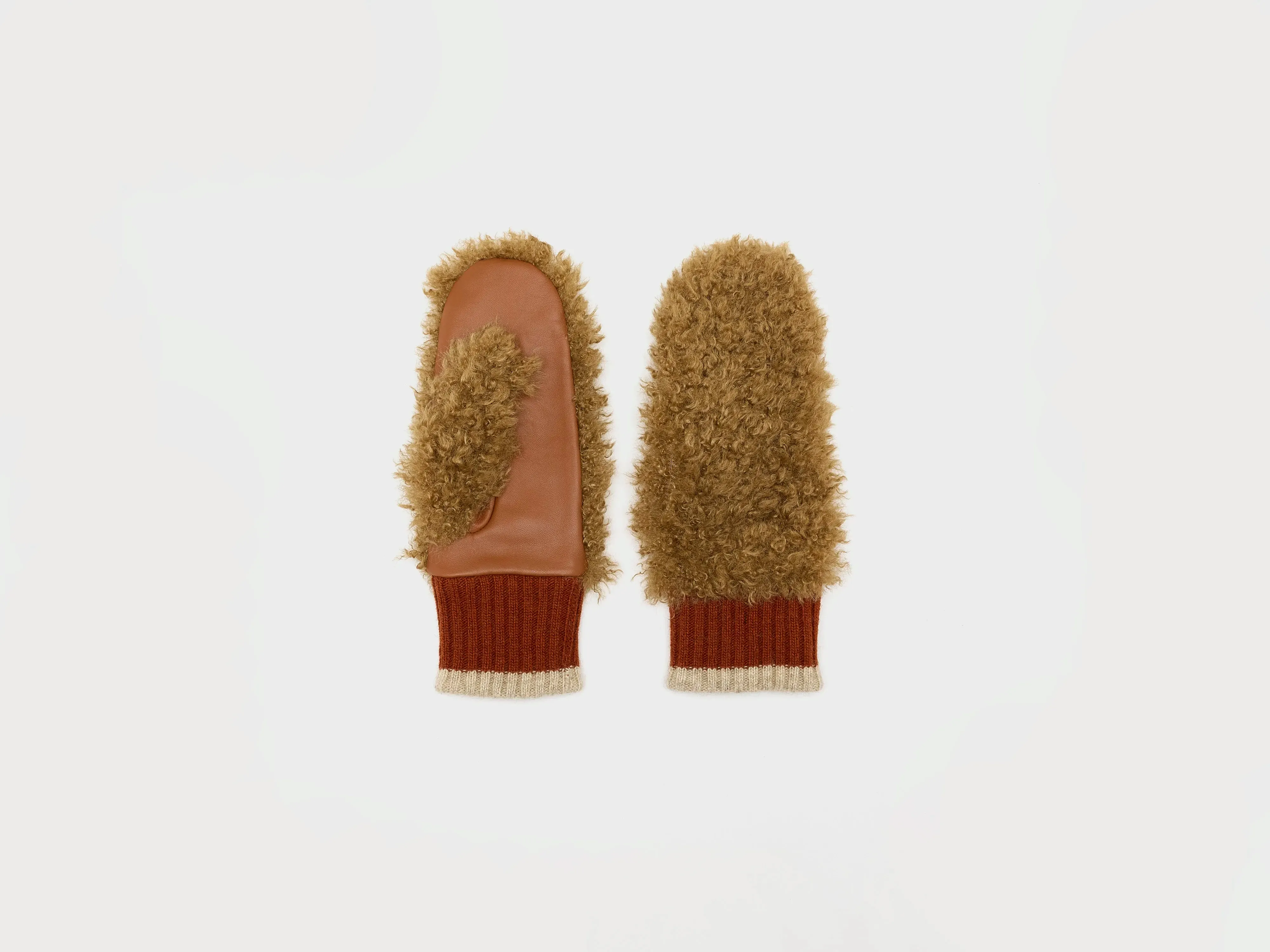 Madina faux shearling mittens (252 / W / TOFFEE) sold by Bellerose