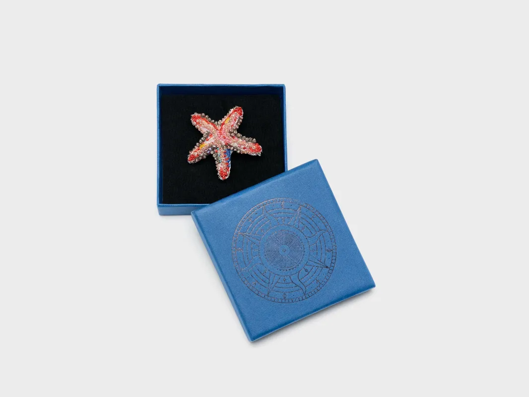 Pink Star Brooch Pin  (252 / W / PINK) made by Bellerose