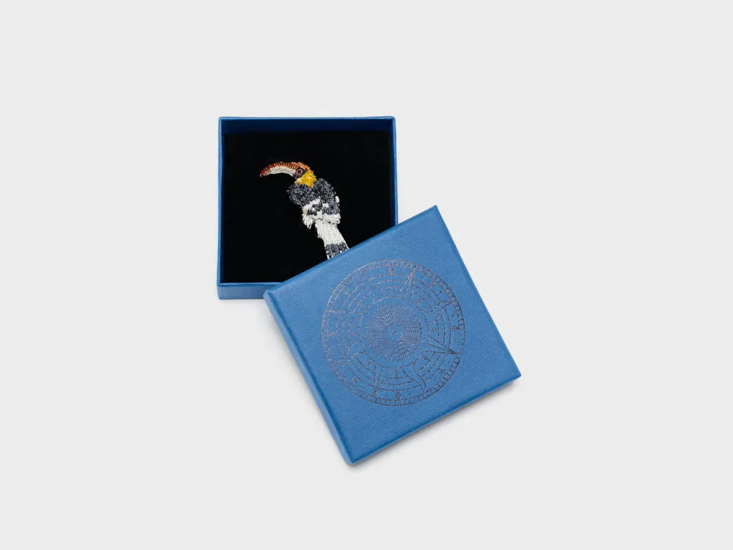 Great Hornbill Brooch Pin  (252 / W / MULTICOLOR) made by Bellerose