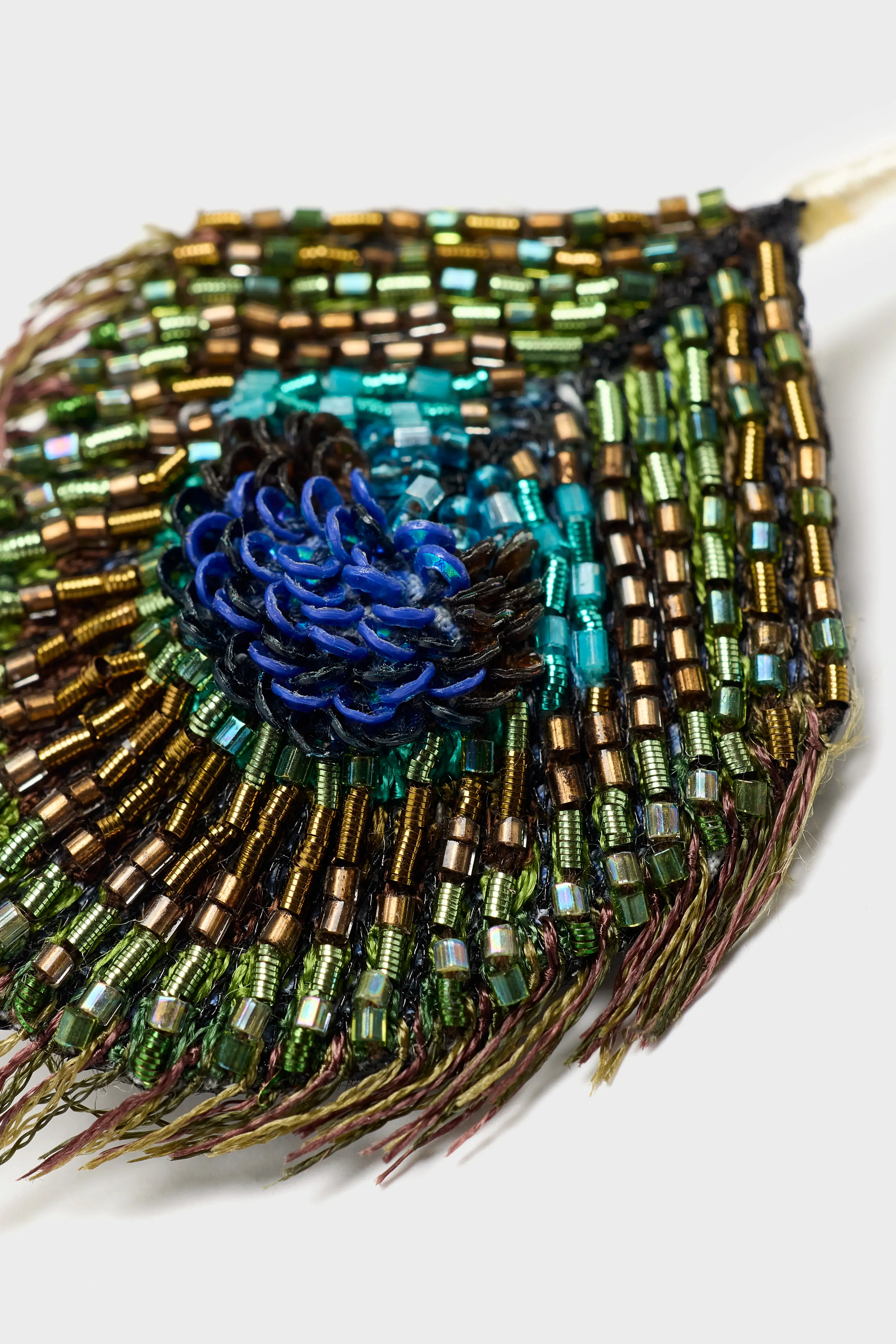 Luminous Peacock Feather Brooch Pin (252 / W / GREEN) sold by Bellerose product image thumbnail 4