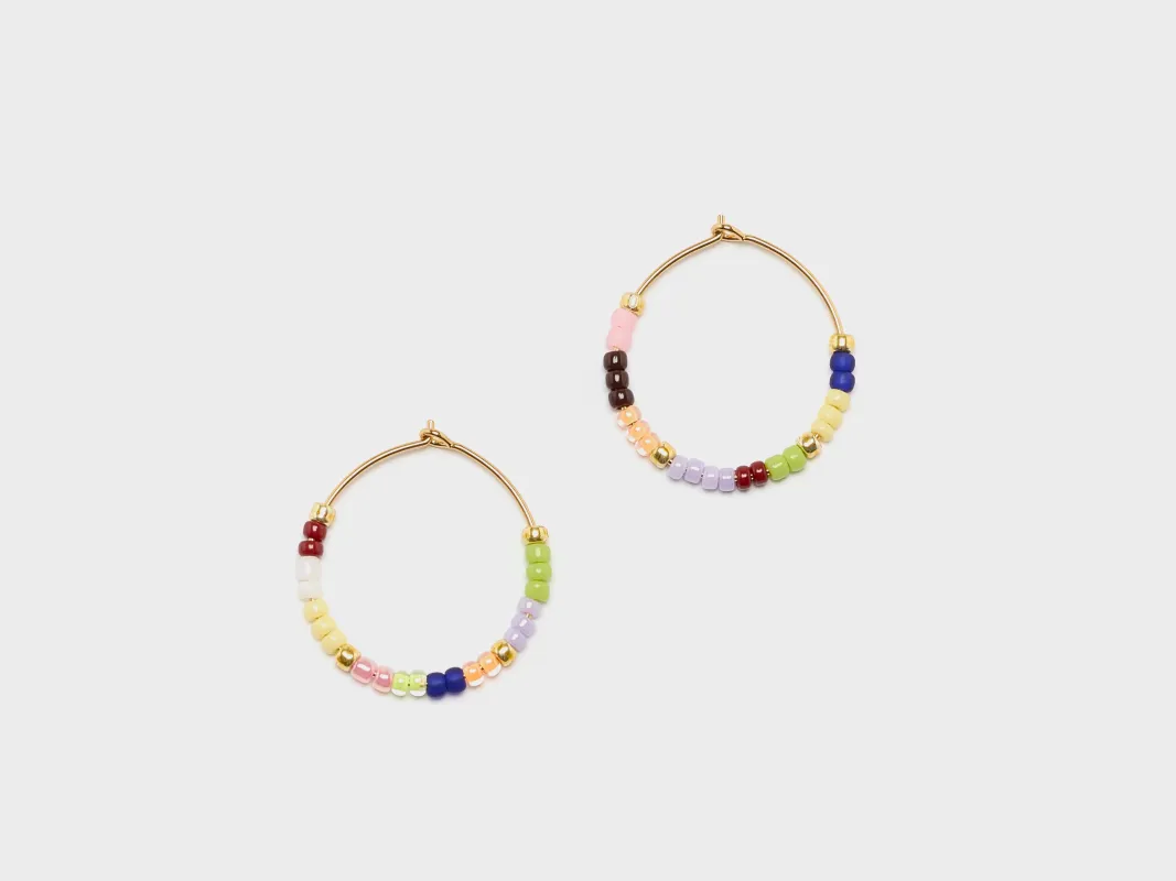 Oasis Eldorado Hoop Earrings (252 / W / MULTICOLOR) sold by Bellerose