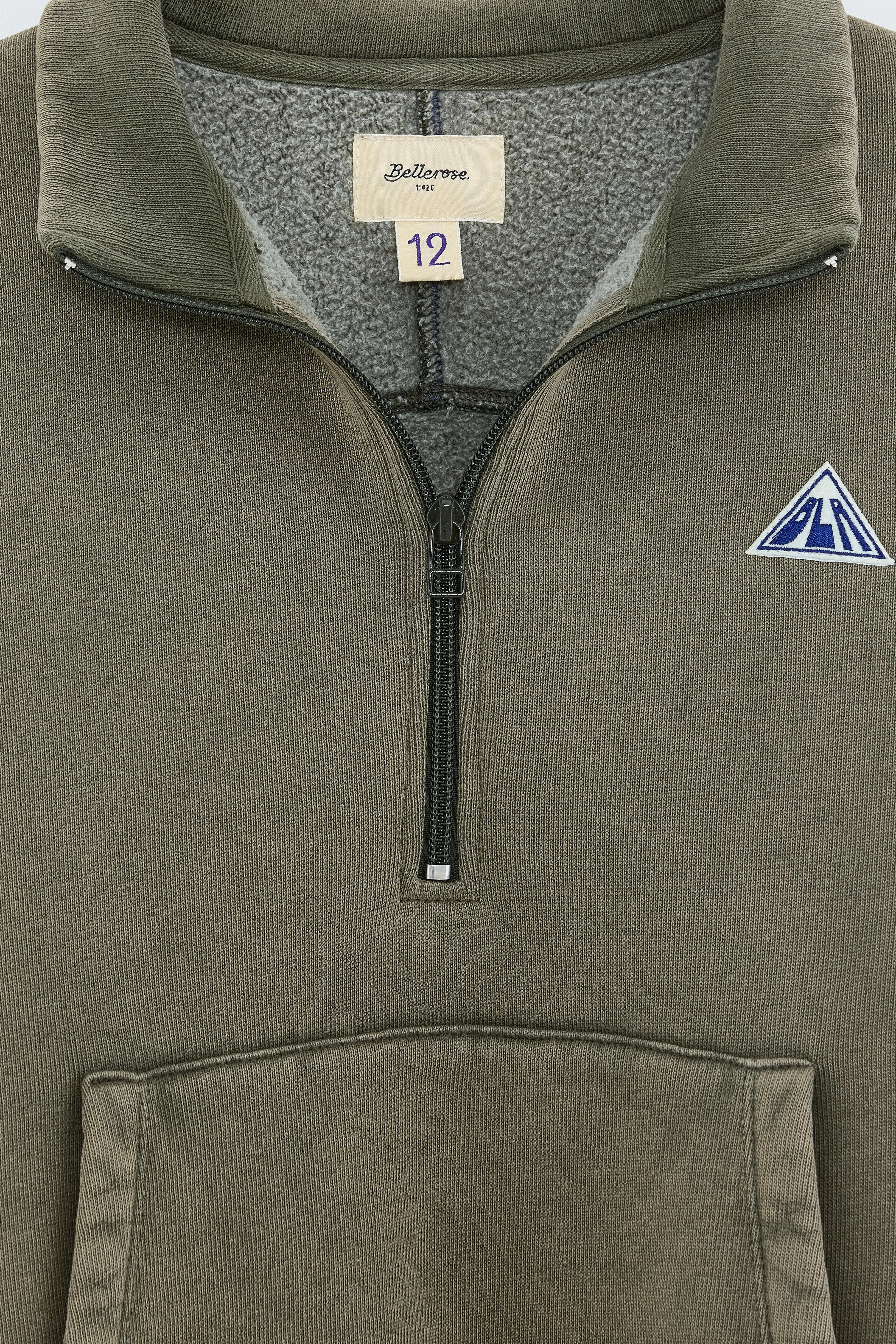 Fabril half-zipped sweatshirt (252 / B / MOSS) sold by Bellerose product image thumbnail 3