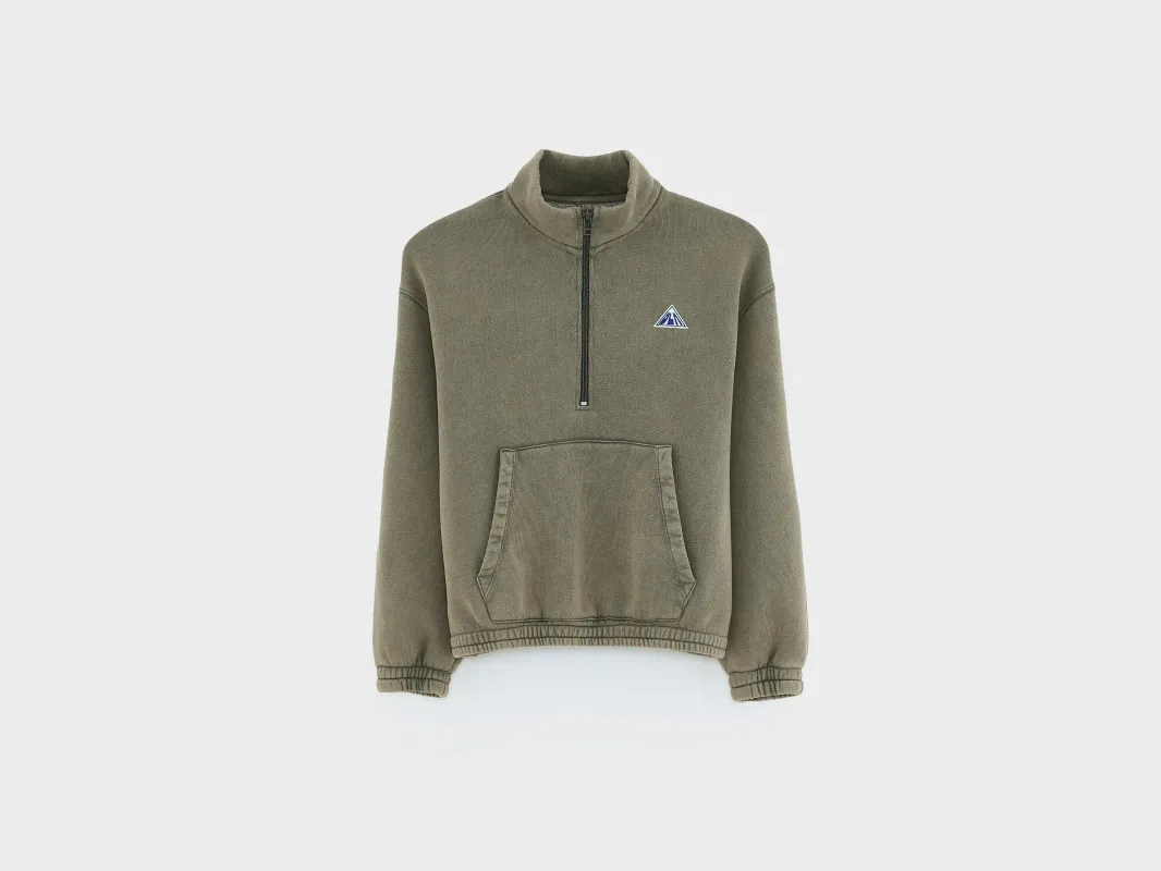 Fabril half-zipped sweatshirt (252 / B / MOSS) sold by Bellerose
