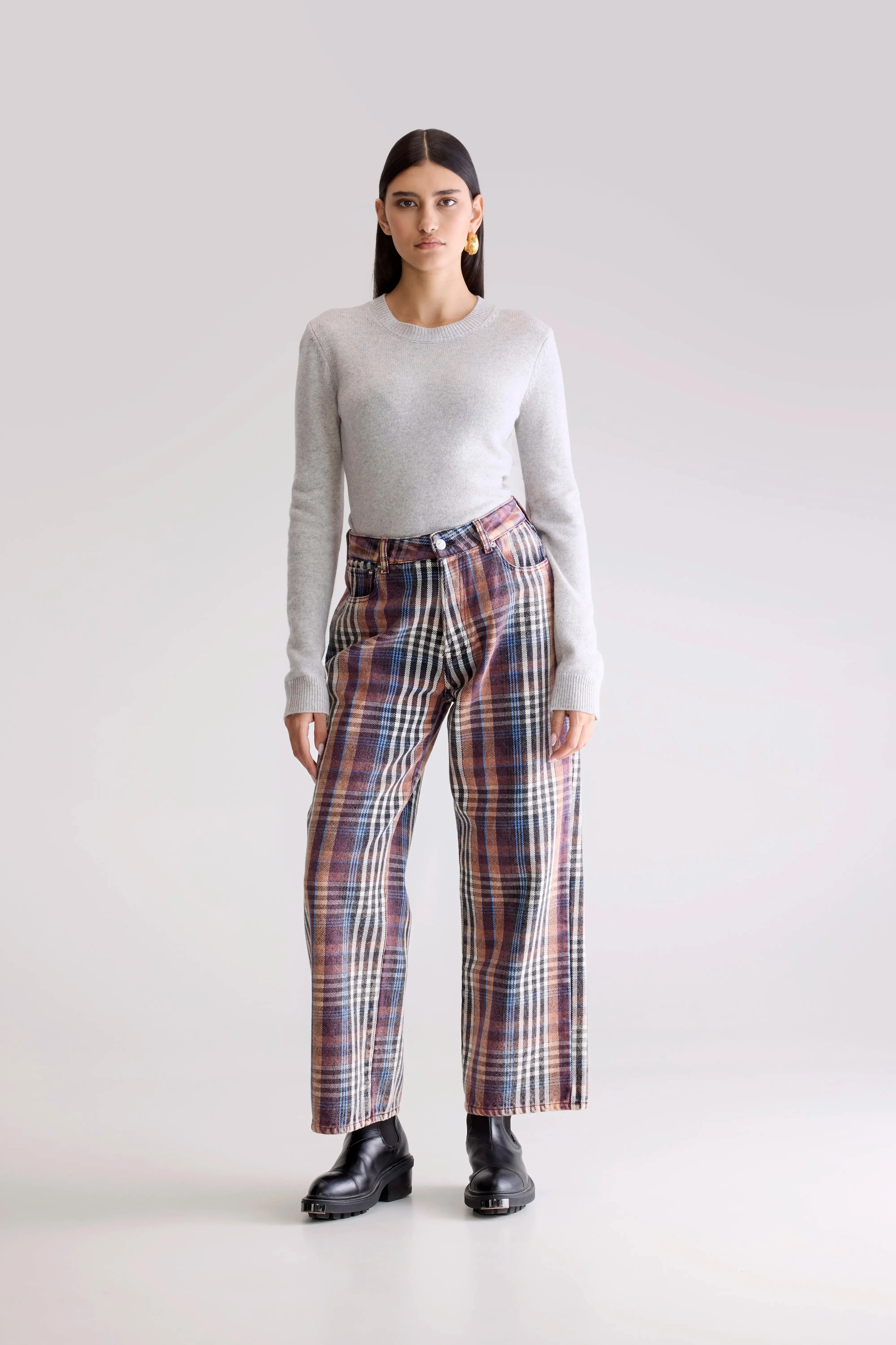 Denim N. 66 wide jeans (252 / W / CHECK A) sold by Bellerose product image thumbnail 2