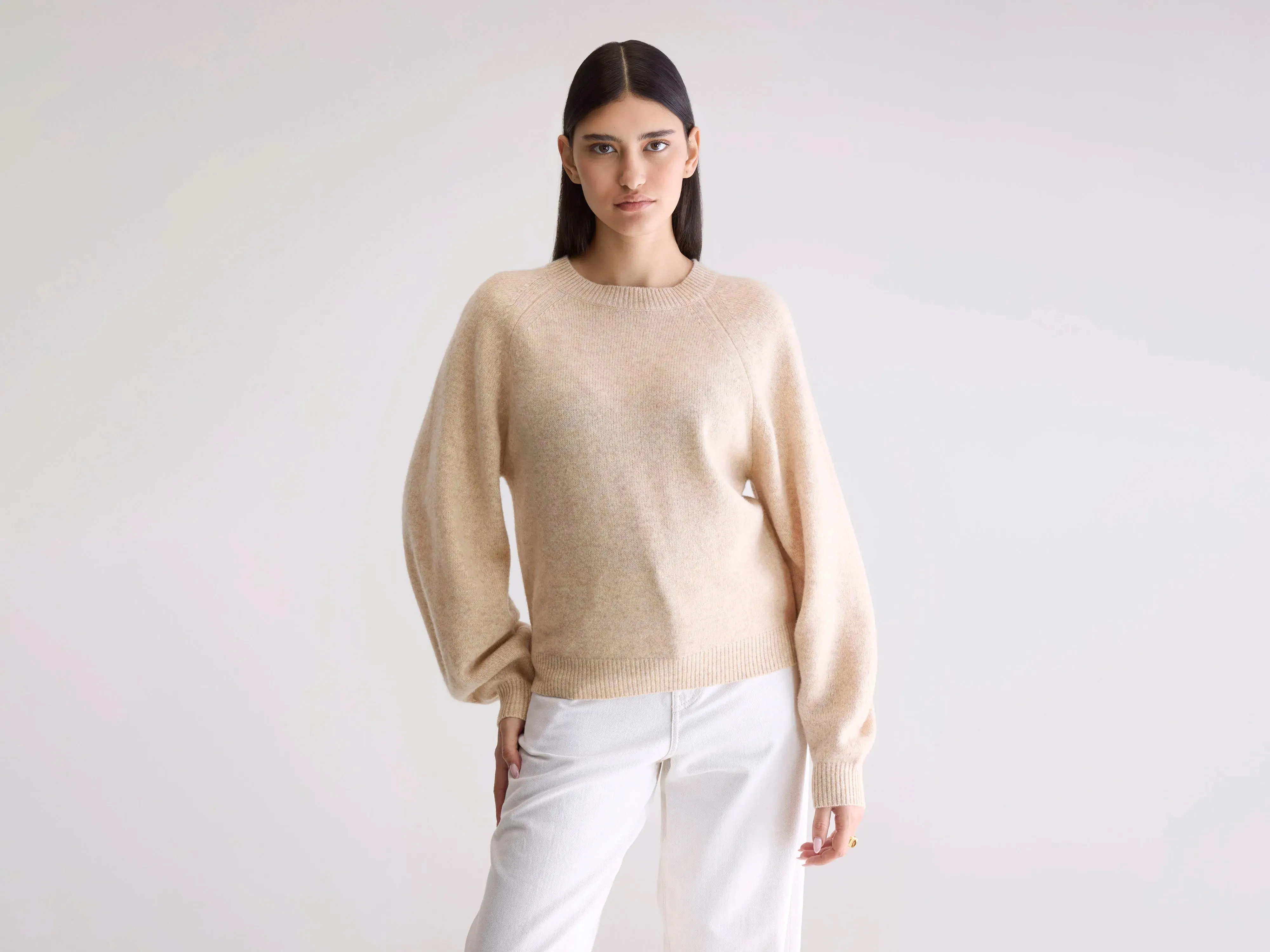 Ameka Crewneck Sweater (252 / W / BEIGE MELANGE) sold by Bellerose