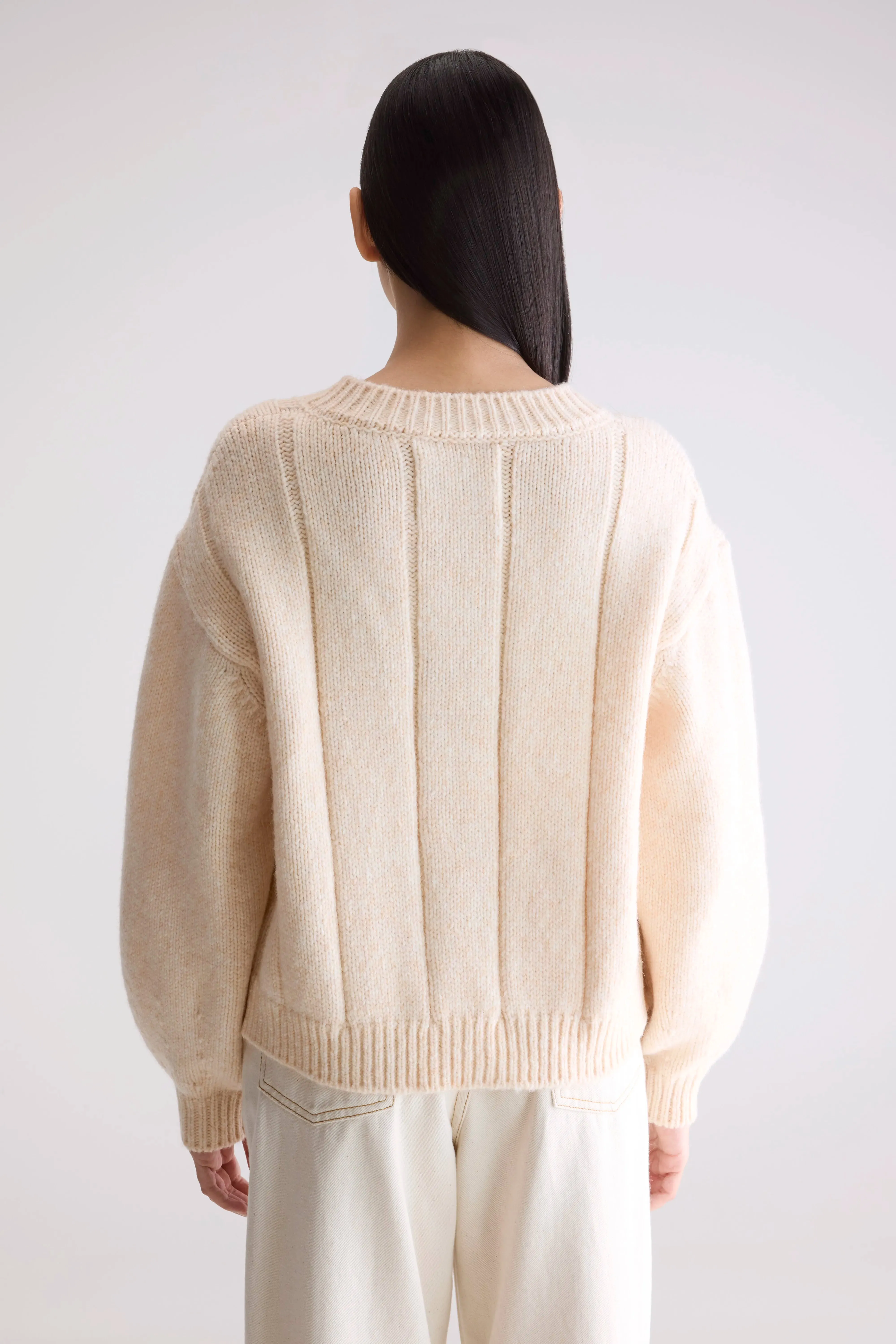 Dico chunky cardigan (252 / W / IVORY) sold by Bellerose product image thumbnail 4