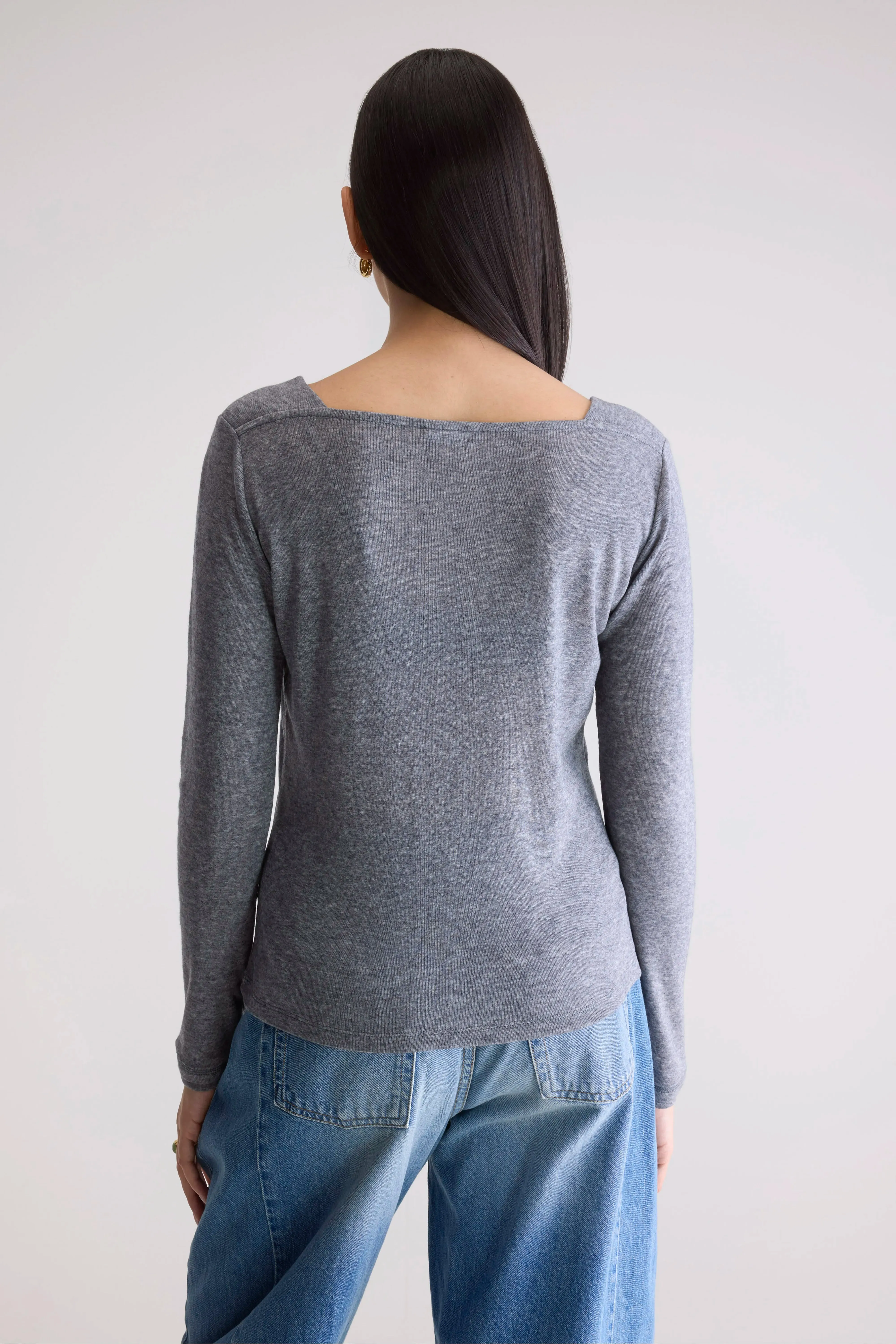 Veras fitted t-shirt (252 / W / H. GREY) sold by Bellerose product image thumbnail 4