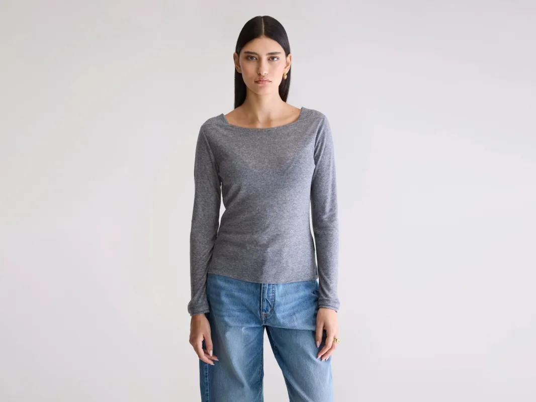 Veras fitted t-shirt (252 / W / H. GREY) sold by Bellerose