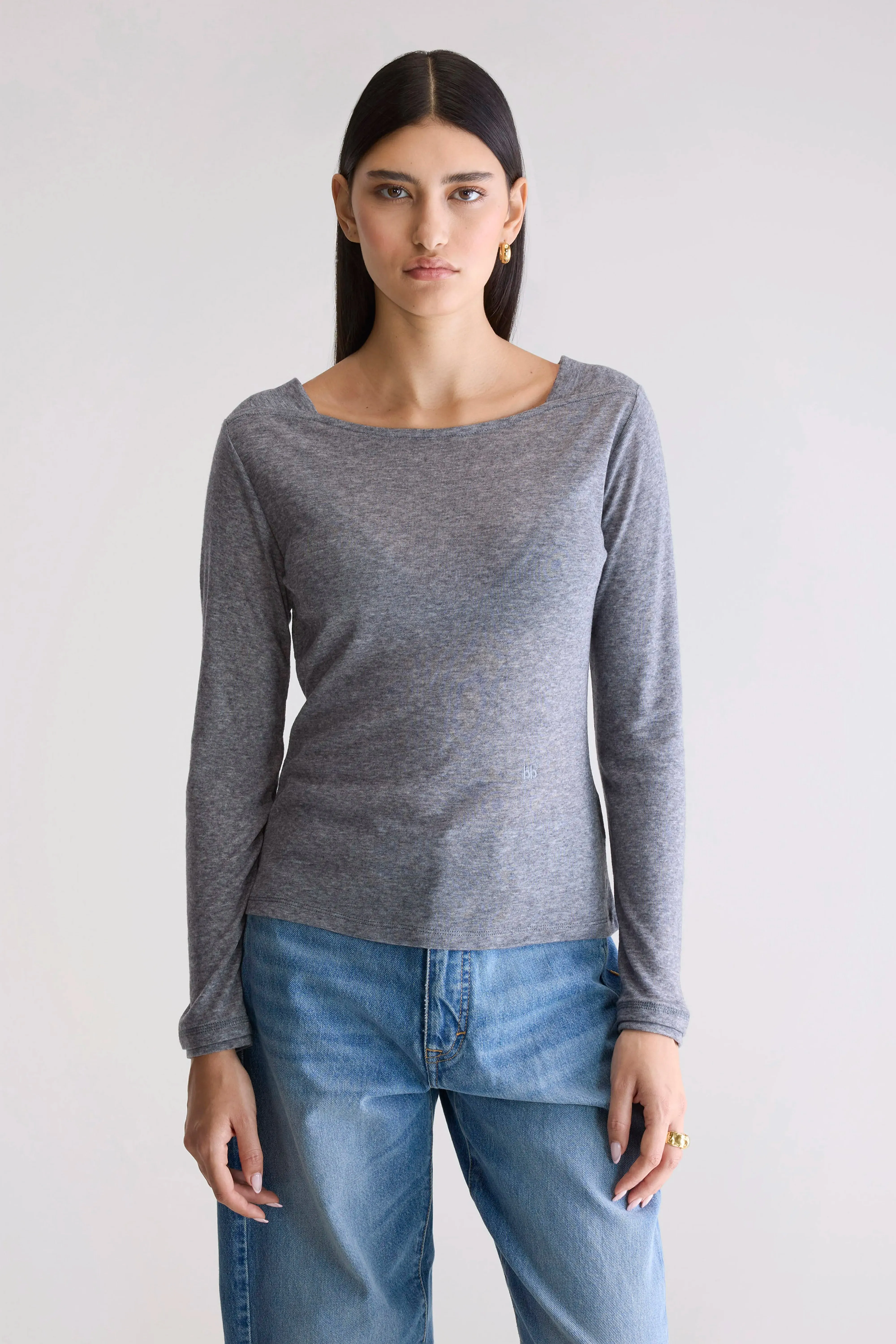 Veras fitted t-shirt (252 / W / H. GREY) sold by Bellerose product image thumbnail 2