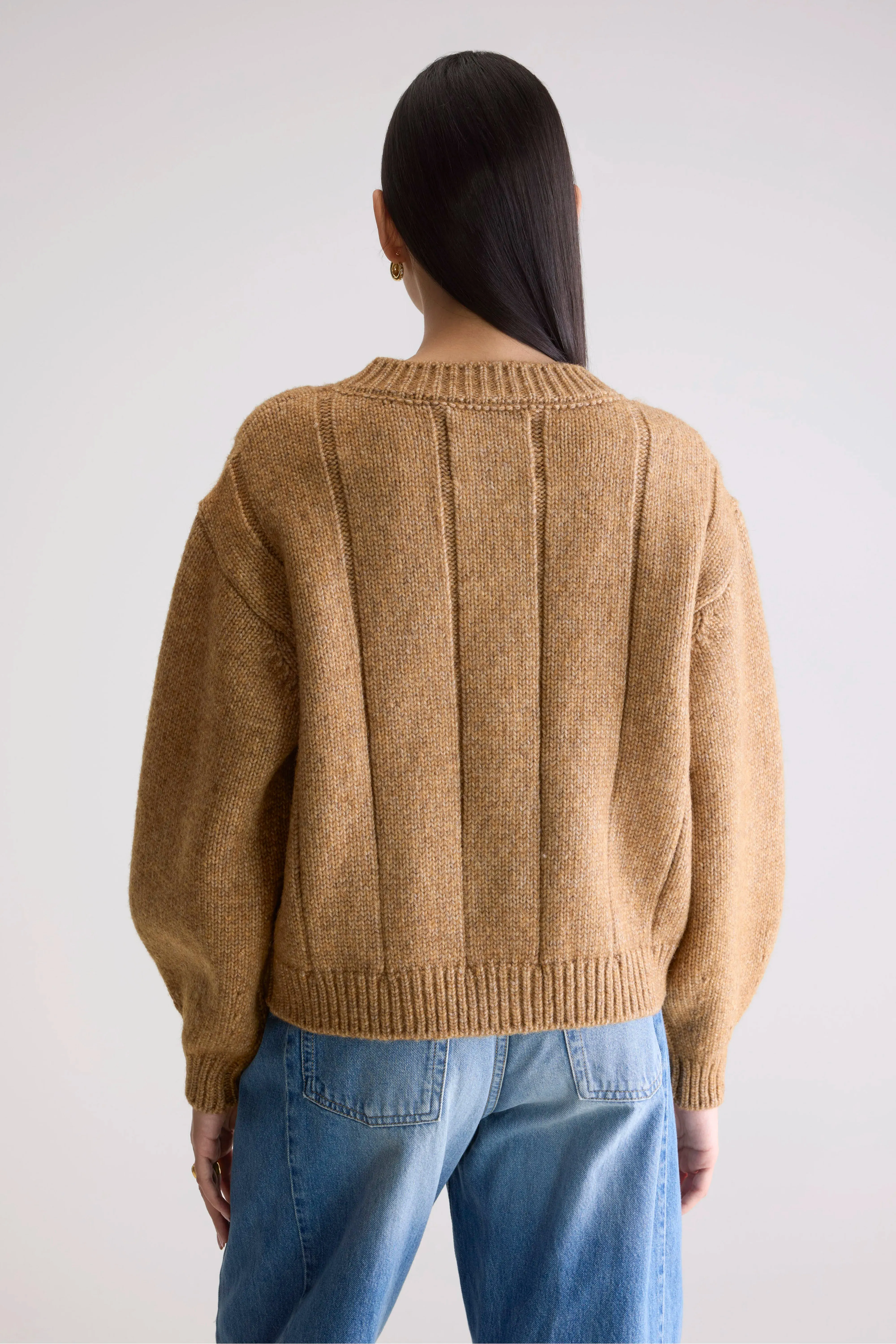 Dico chunky cardigan (252 / W / BISCUIT) sold by Bellerose product image thumbnail 4