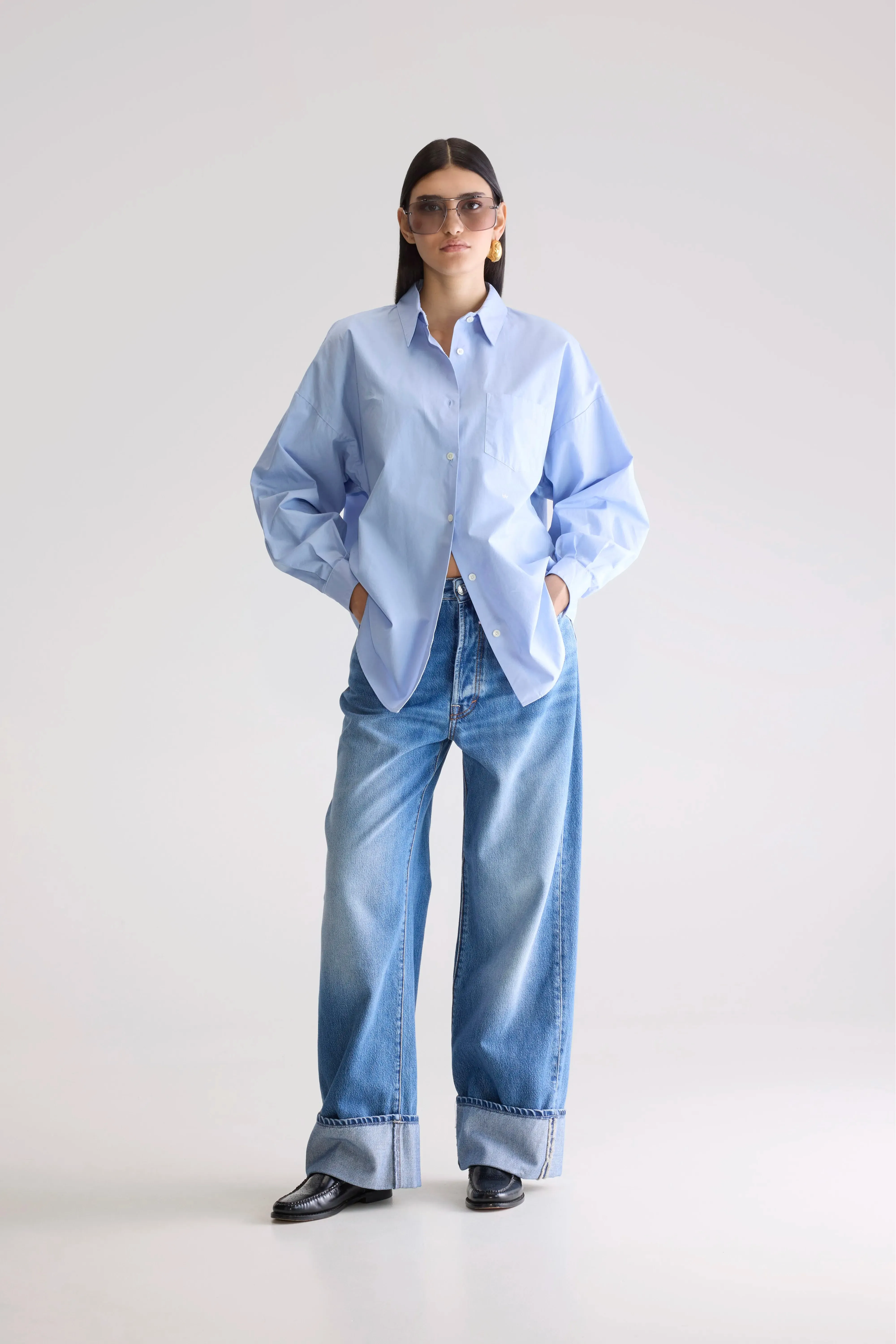 Giorgia poplin shirt (252 / W / SKY) sold by Bellerose product image thumbnail 3