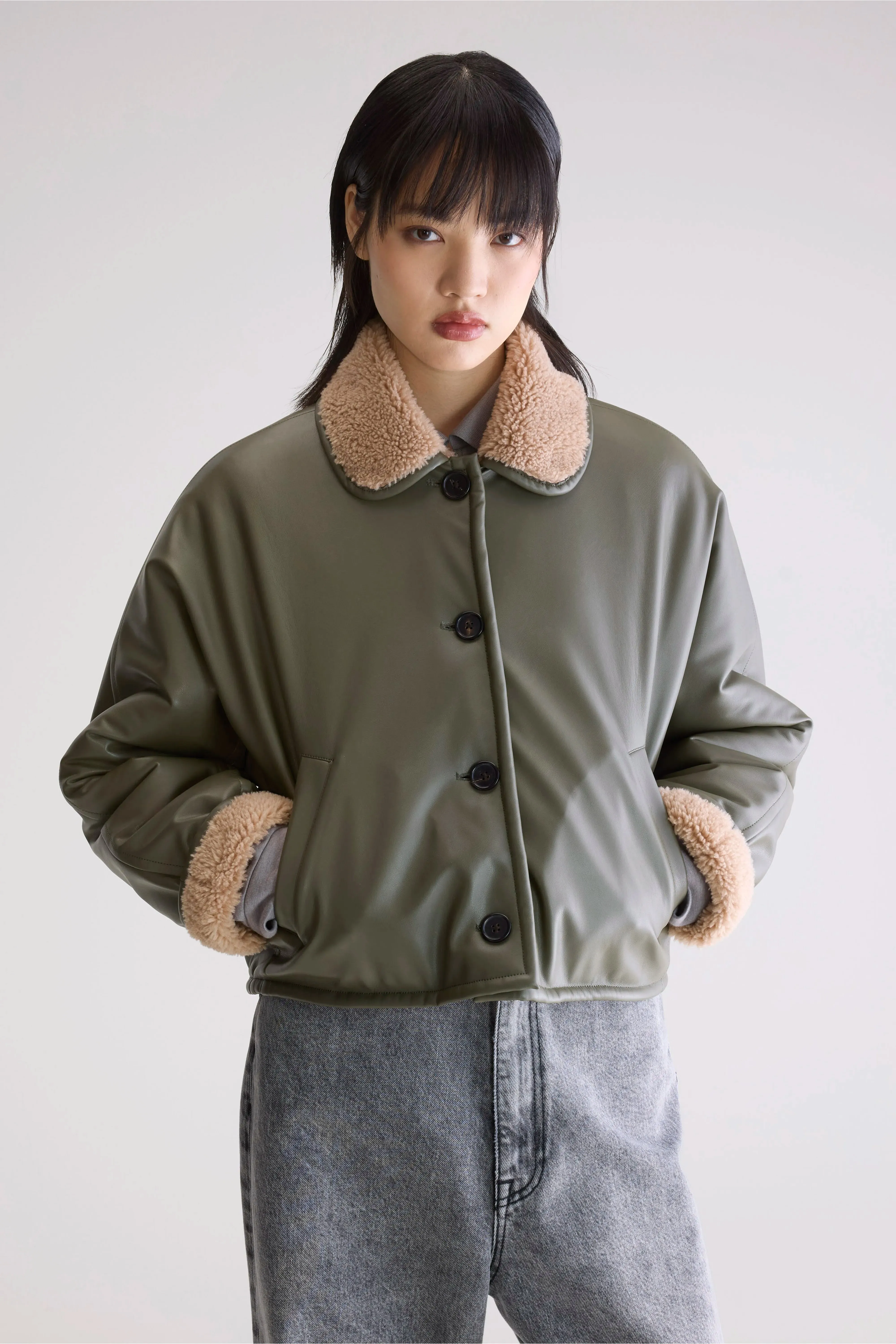 Josh faux leather jacket (252 / W / SAGE) sold by Bellerose product image thumbnail 3