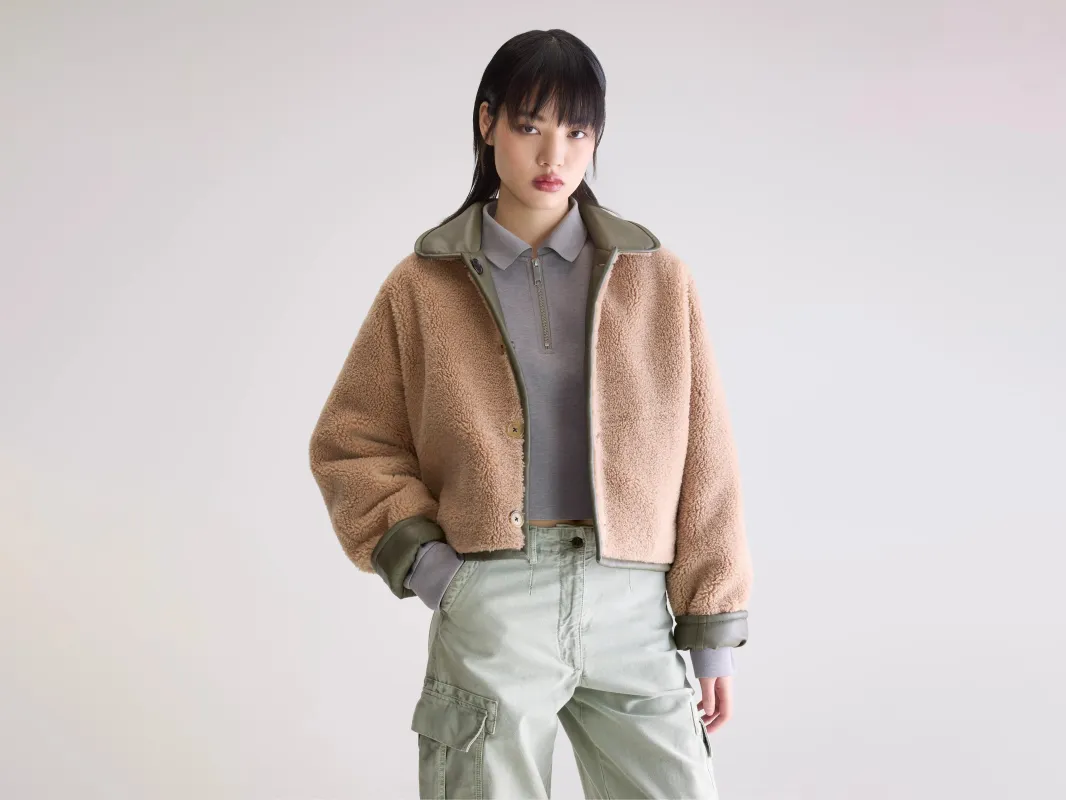 Josh faux leather jacket (252 / W / SAGE) made by Bellerose