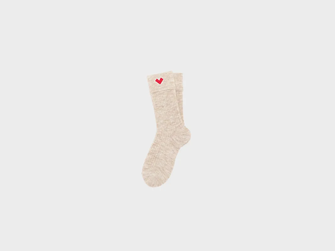 Bani ribbed socks (252 / W / OATMEAL) sold by Bellerose