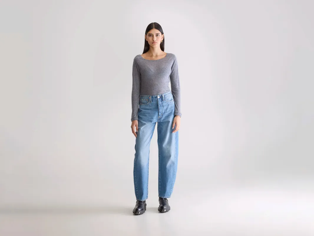 Denim N. 55 wide jeans (252 / W / USED BLUE) sold by Bellerose