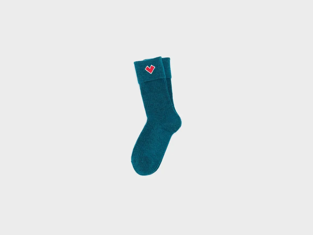 Bani ribbed socks (252 / W / CYAN) sold by Bellerose