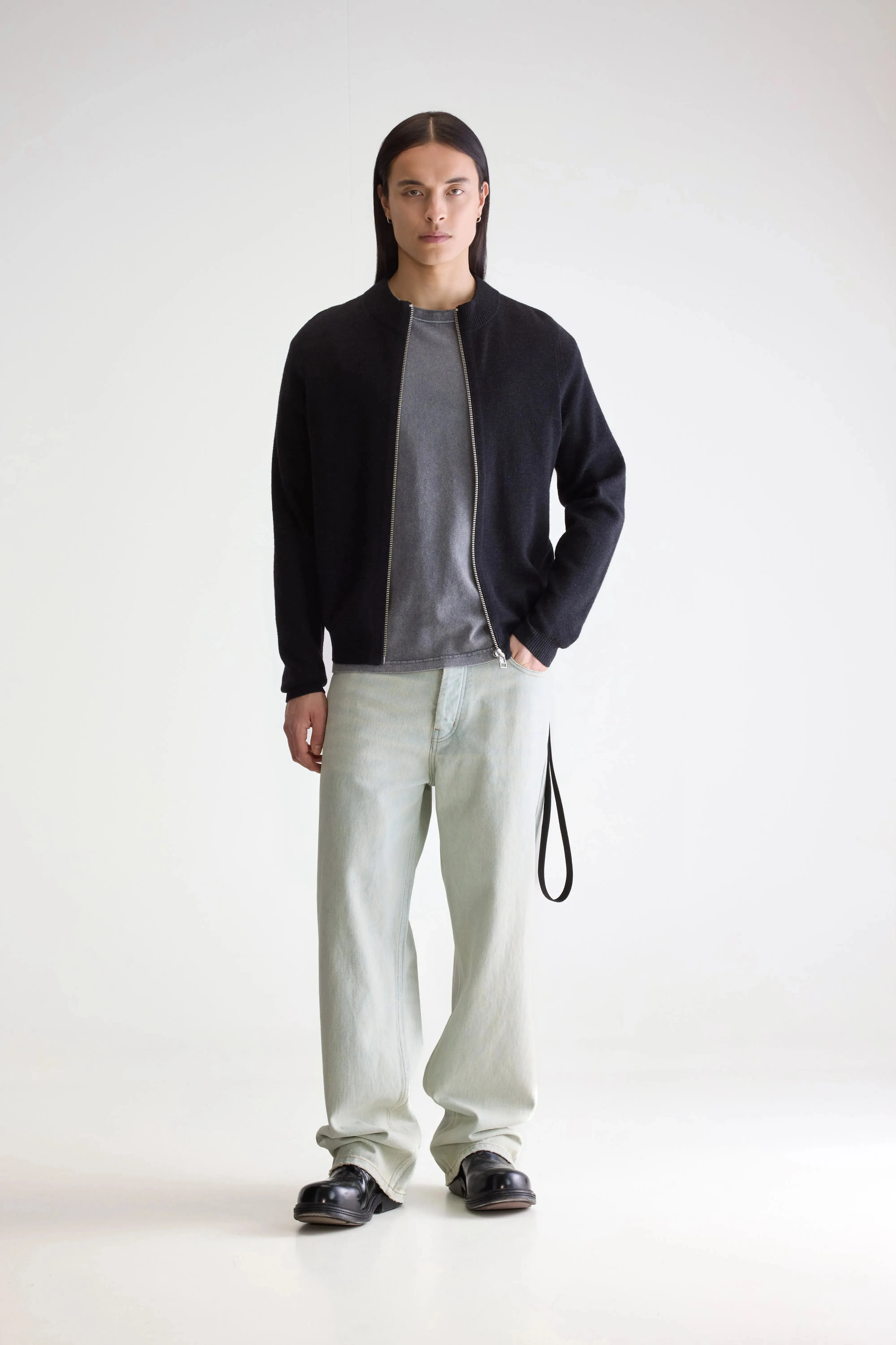 Dilso zip-up sweater (252 / M / CHARCOAL) sold by Bellerose product image thumbnail 3