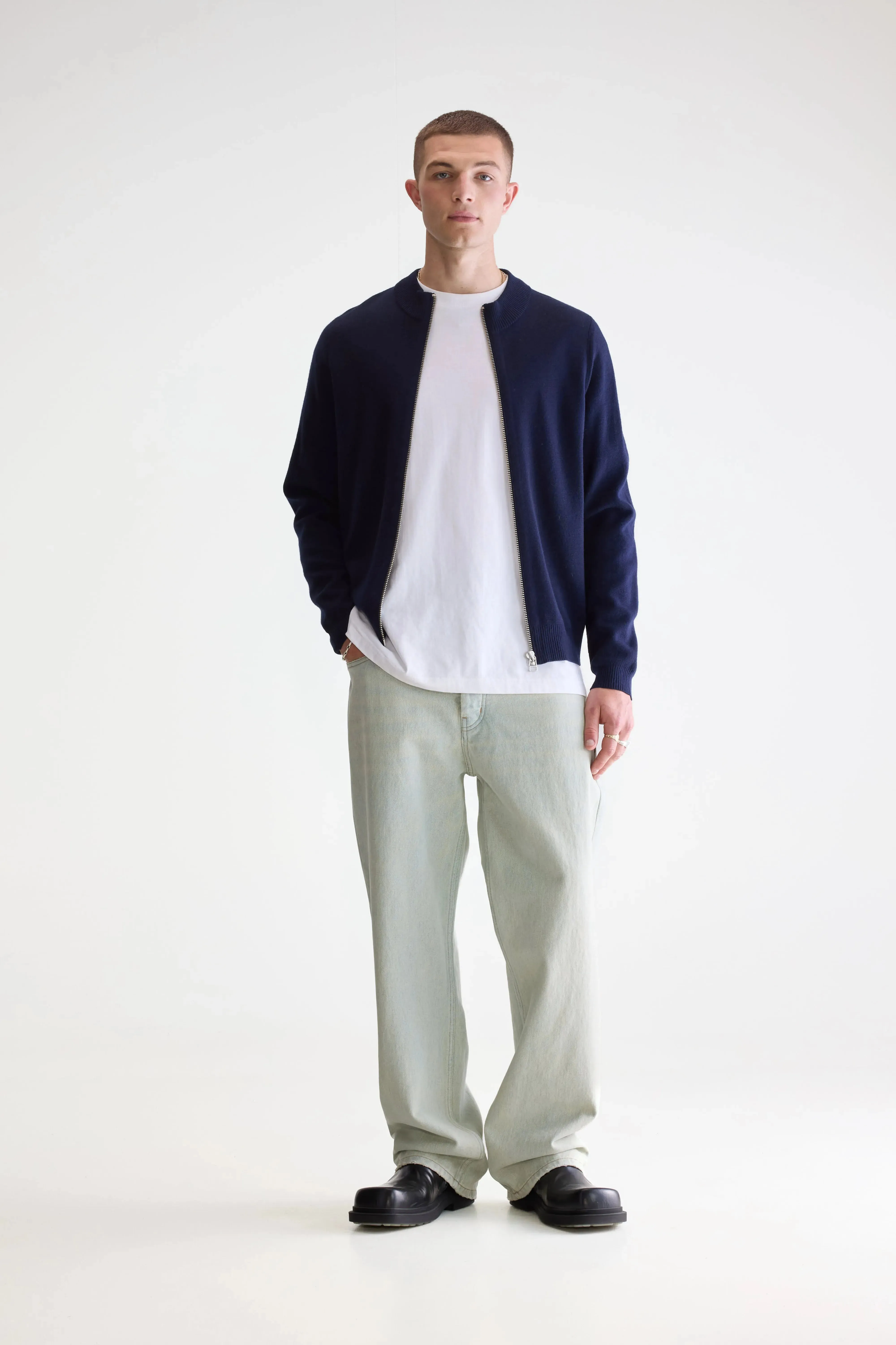 Dilso zip-up sweater (252 / M / NAVY) sold by Bellerose product image thumbnail 3