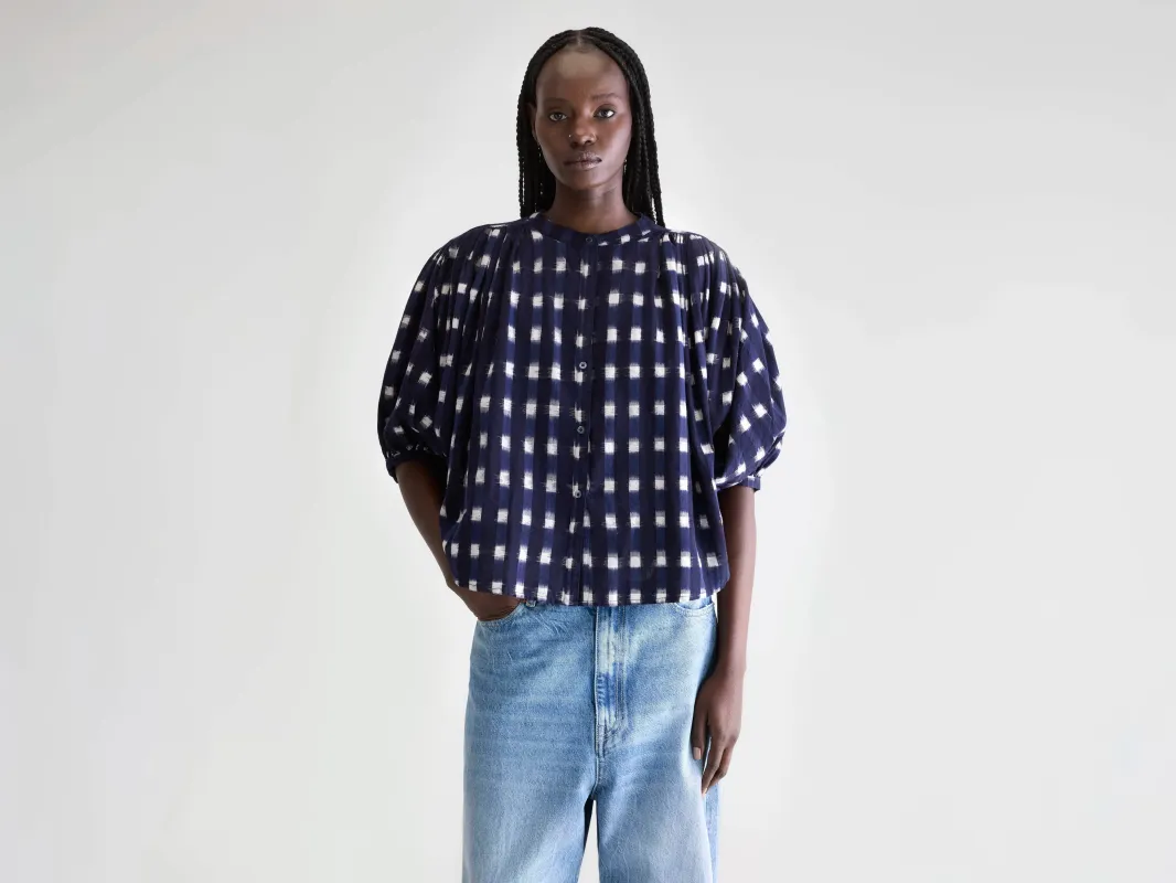 Ink cropped blouse (252 / W / COMBO A) sold by Bellerose