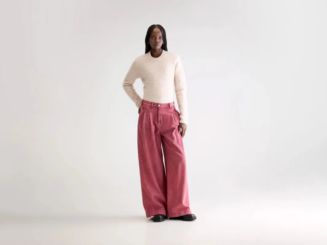 Denim N. 74 super-wide jeans (252 / W / WINE STONE) sold by Bellerose