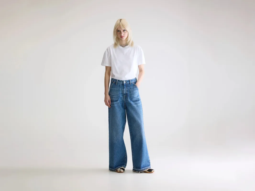 Denim N. 62 wide jeans (252 / W / BLUE STONE) sold by Bellerose