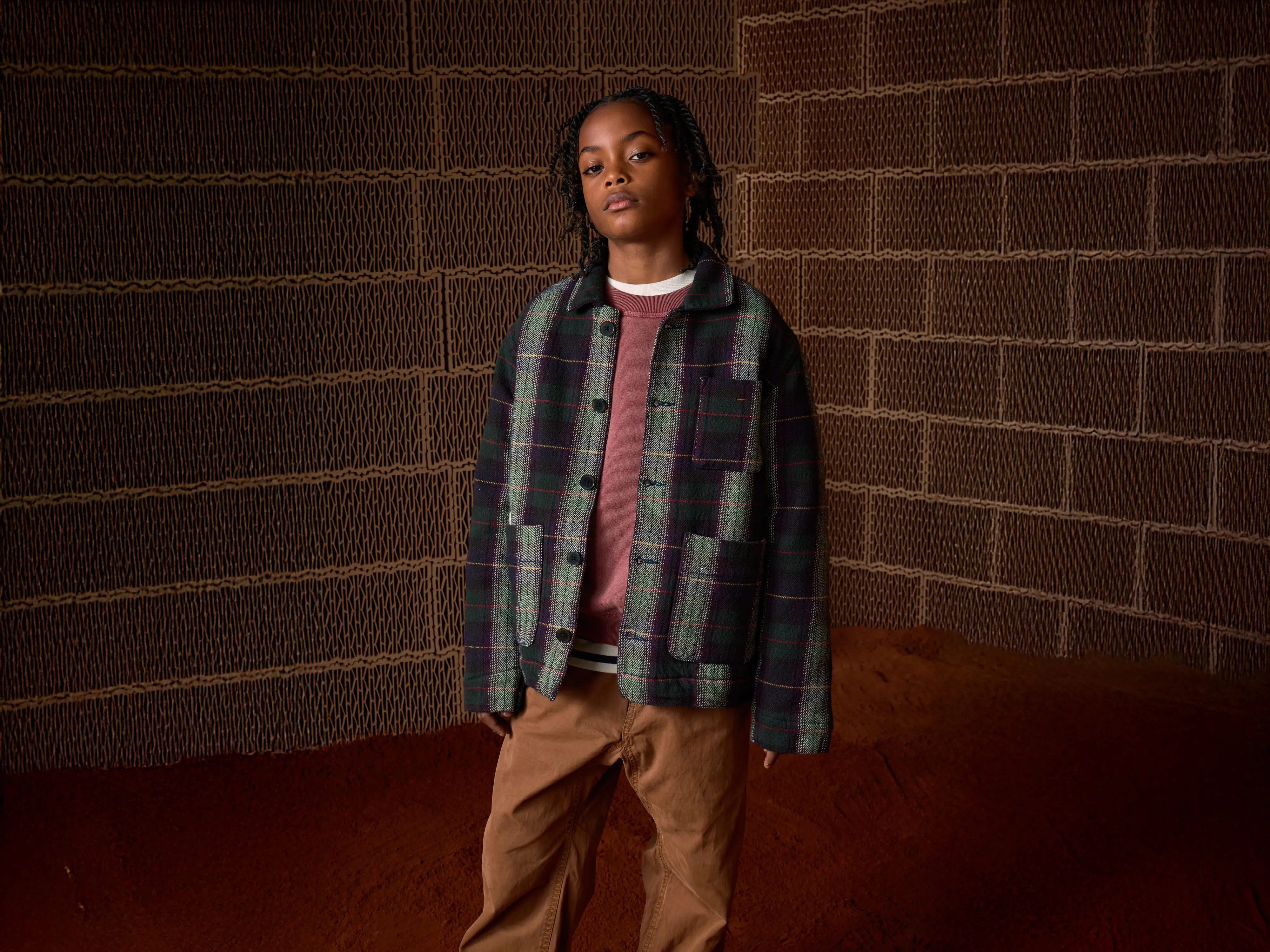 Wayatt relaxed overshirt (252 / B / CHECK D) sold by Bellerose