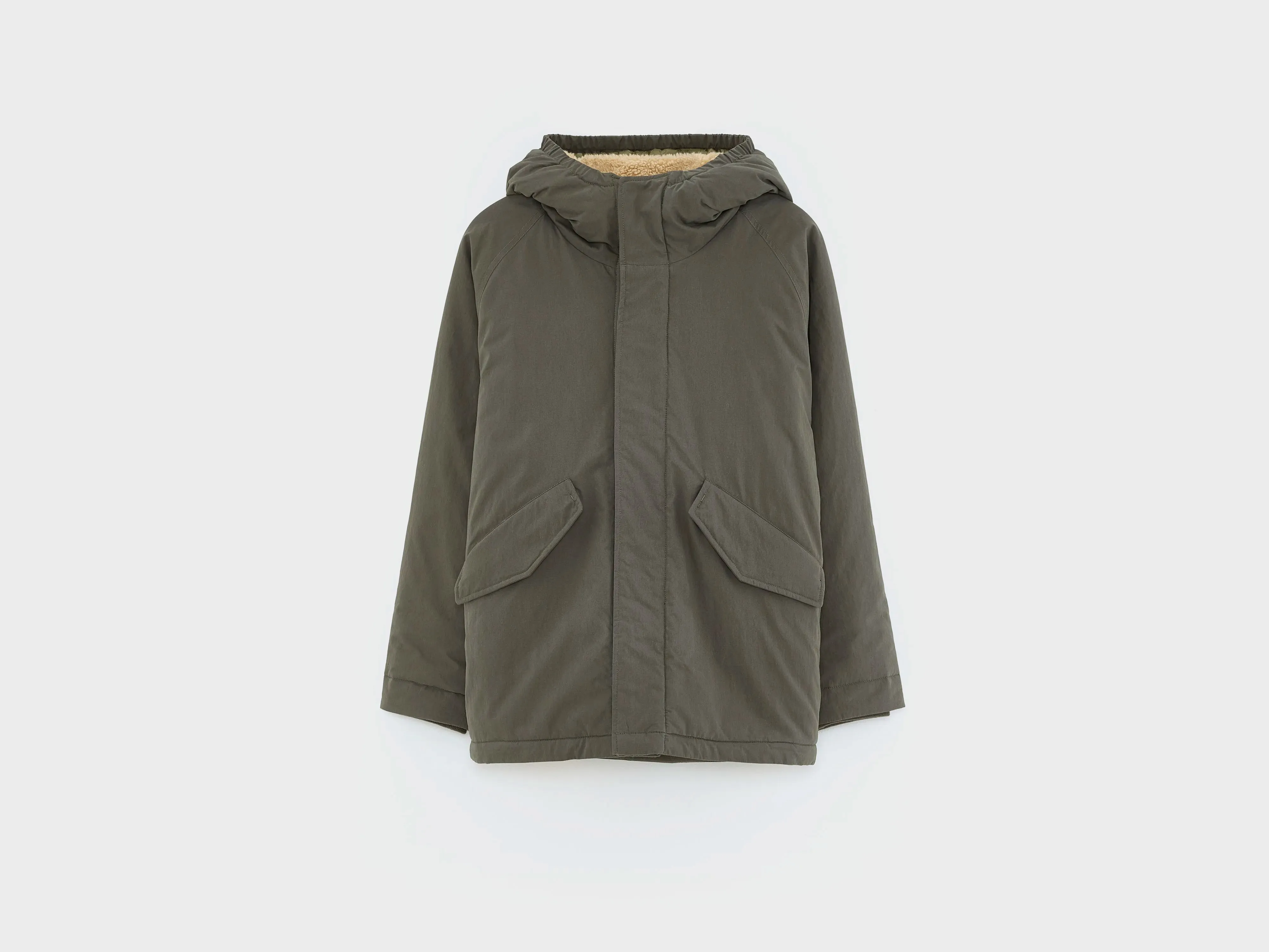 Hugues hooded coat (252 / B / BELUGA) sold by Bellerose