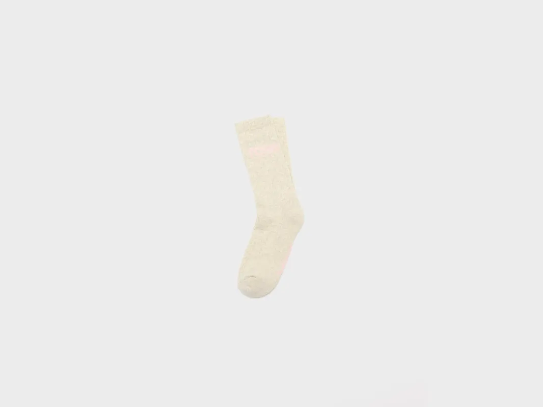 Vem crew socks (252 / W / OYSTER) sold by Bellerose