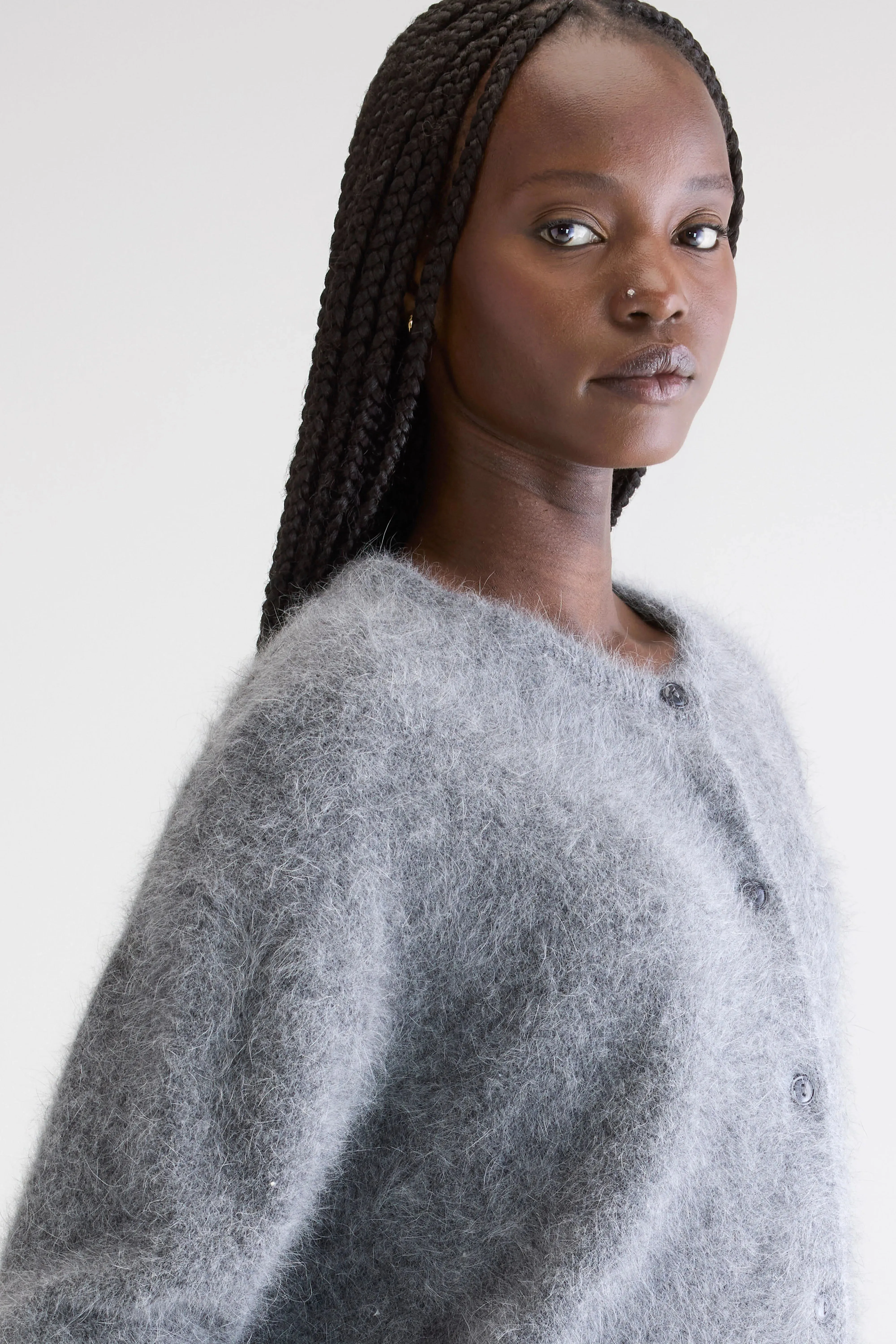 Dathan angora-blend cardigan (252 / W / MID GREY) sold by Bellerose product image thumbnail 5