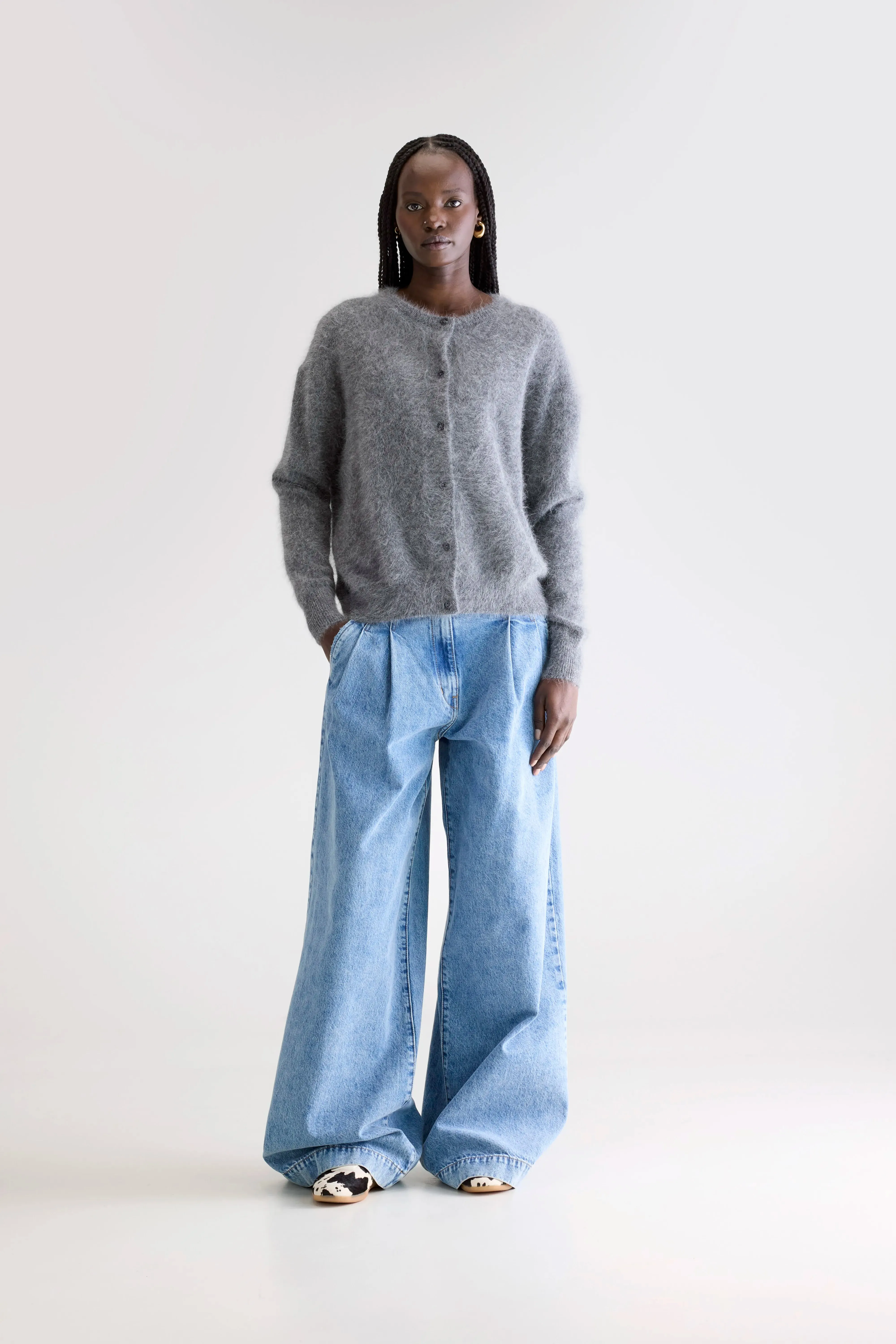 Dathan angora-blend cardigan (252 / W / MID GREY) sold by Bellerose product image thumbnail 3