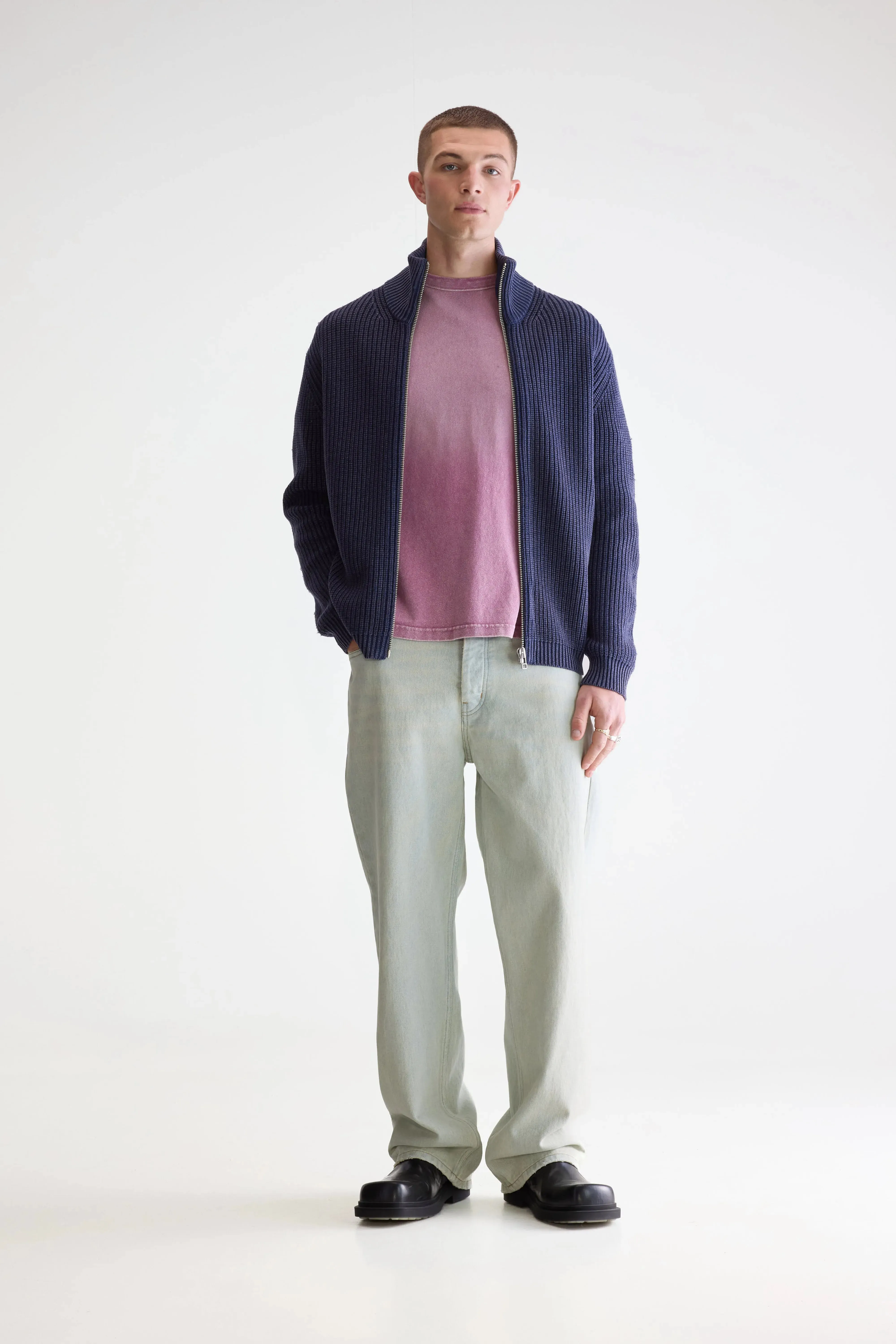 Guip zipped cardigan (252 / M / NAVY) sold by Bellerose product image thumbnail 3