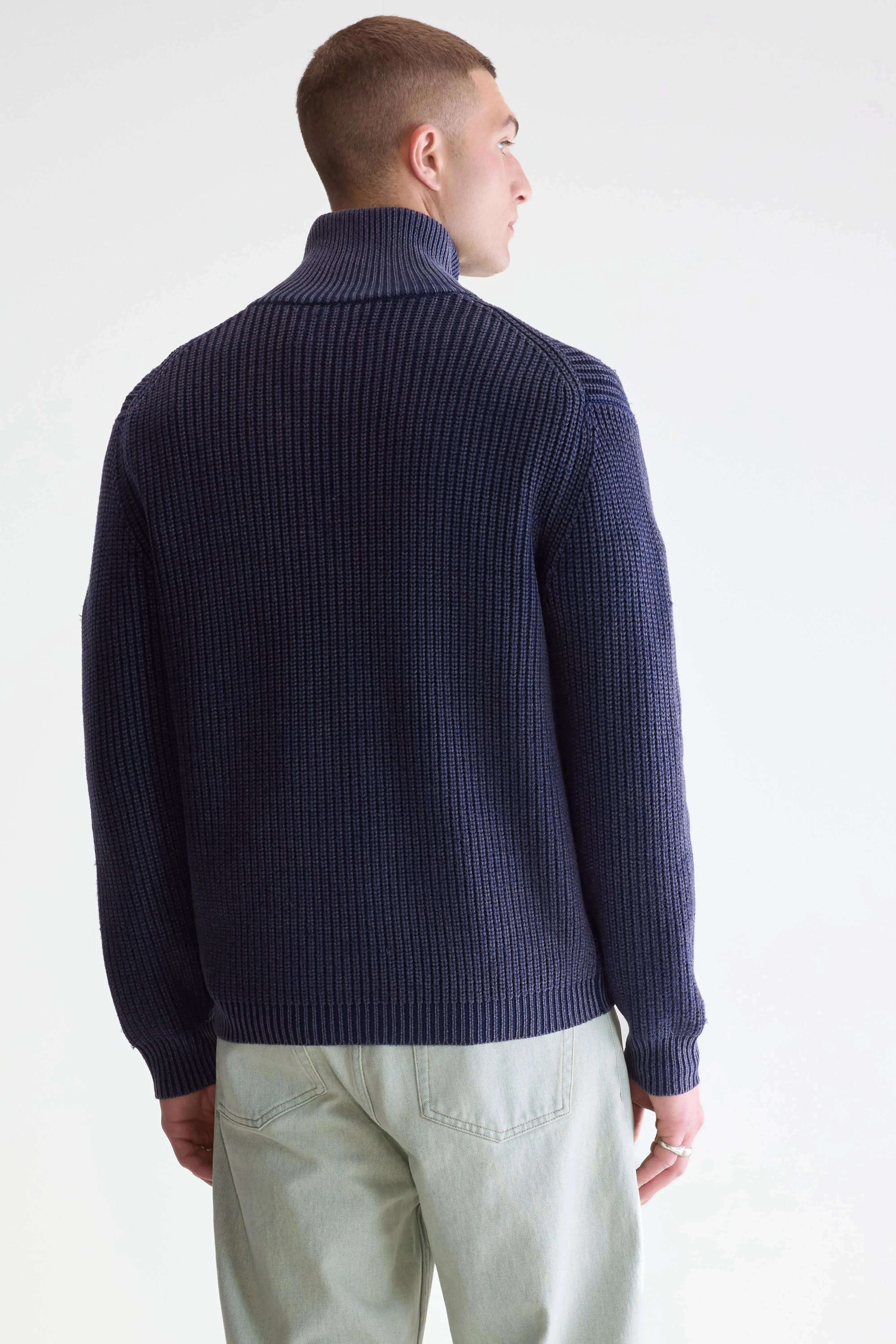 Guip zipped cardigan (252 / M / NAVY) sold by Bellerose product image thumbnail 4