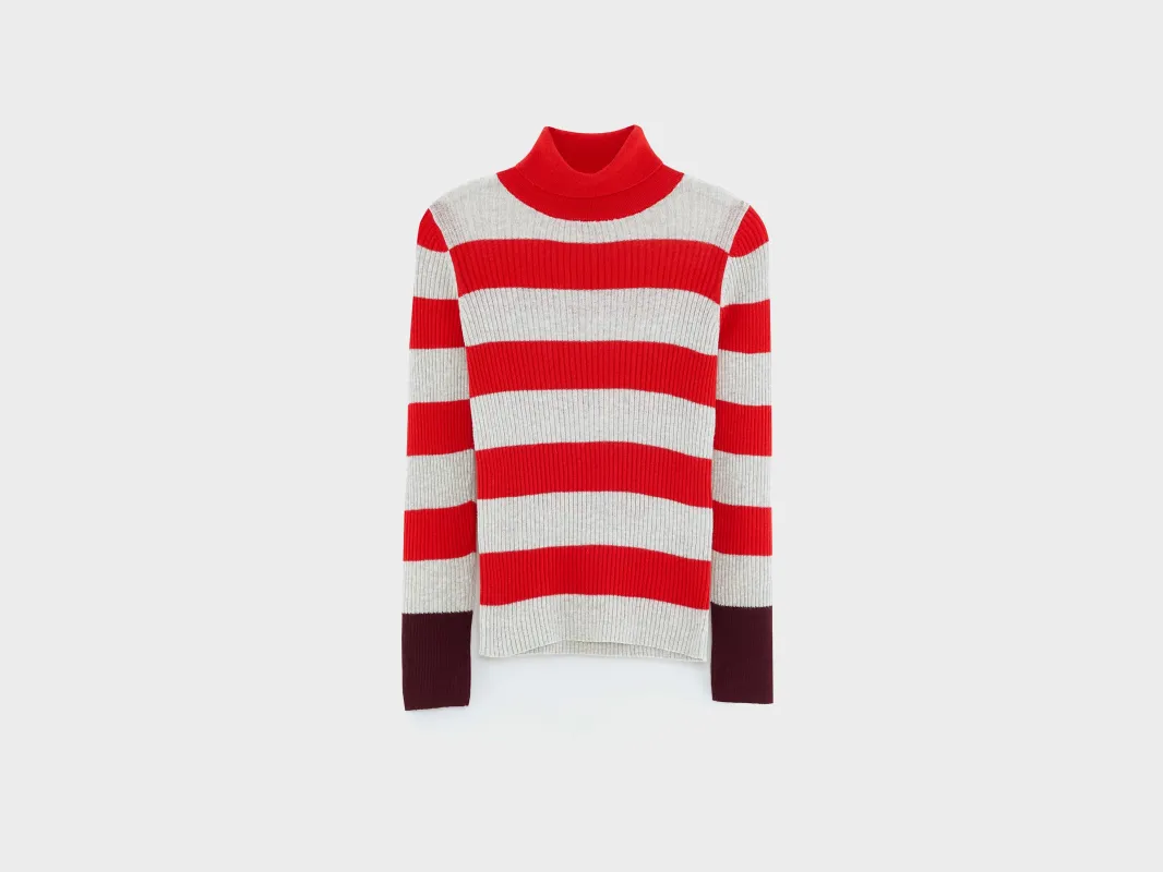 Gerzo turtle neck sweater (252 / G / STRIPE B) sold by Bellerose