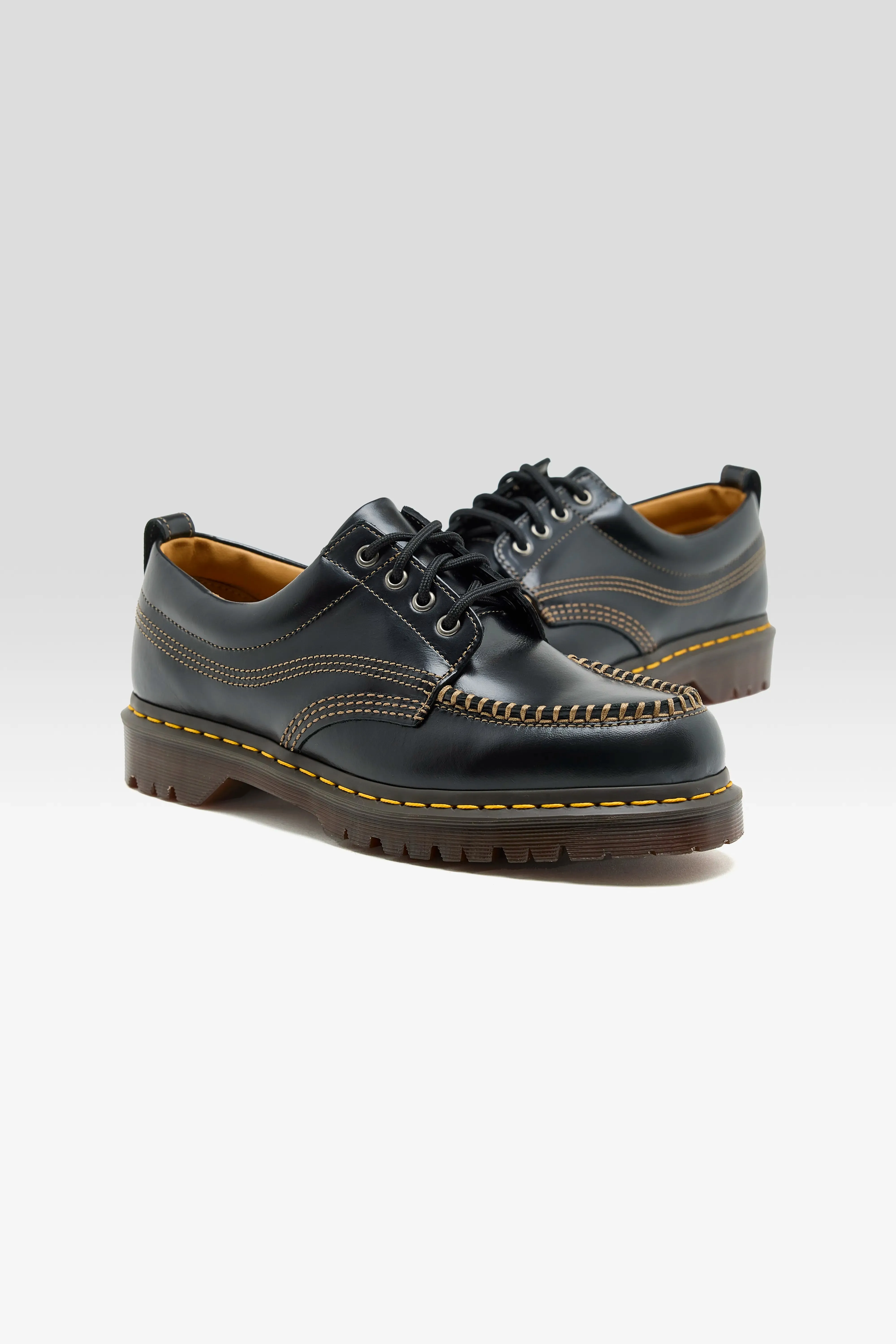 Lowell Leather Moc Toe Shoes for Men (252 / W / BLACK) sold by Bellerose product image thumbnail 3