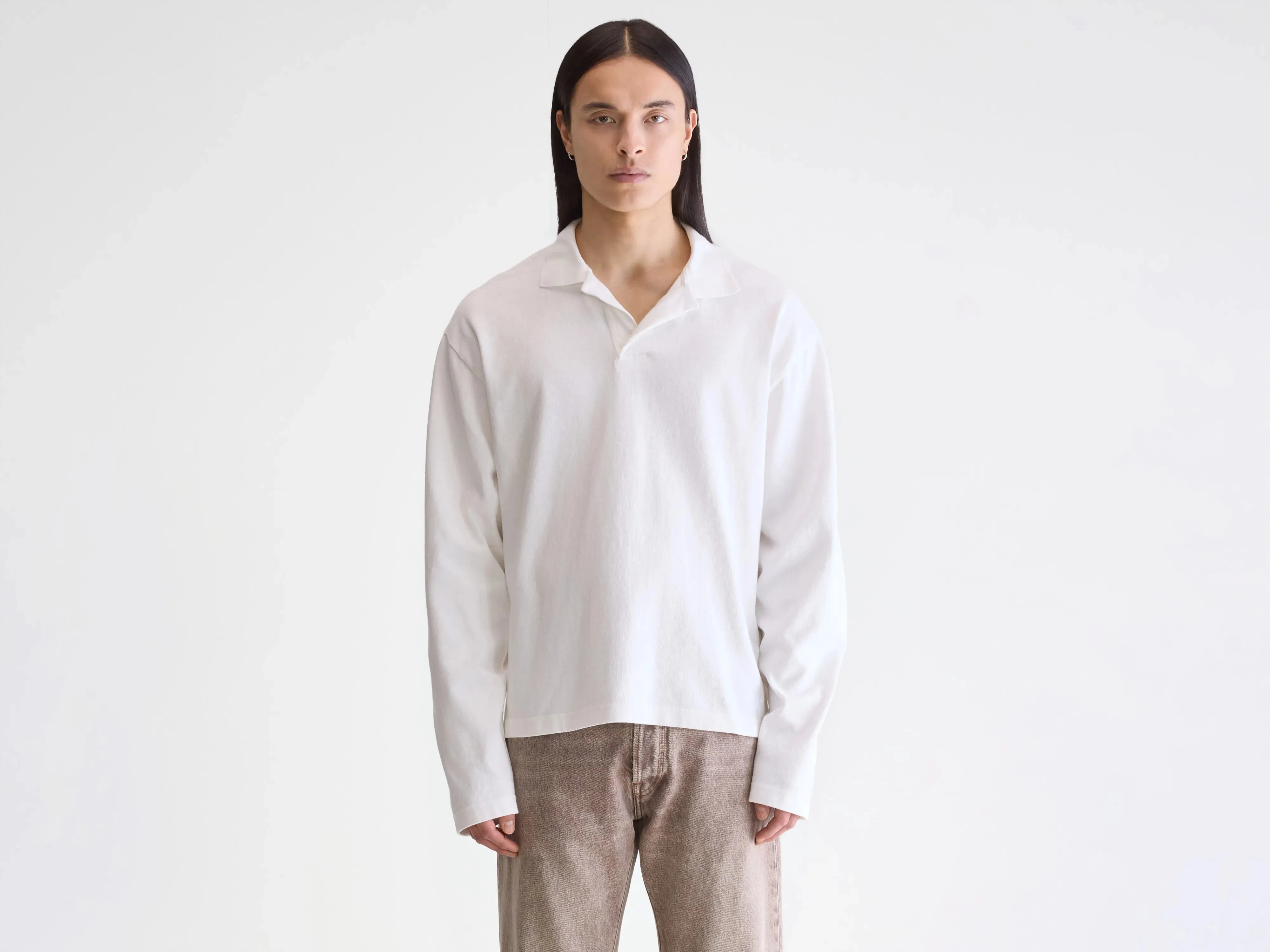 Vlugies long-sleeve polo (252 / M / OFF WHITE) sold by Bellerose