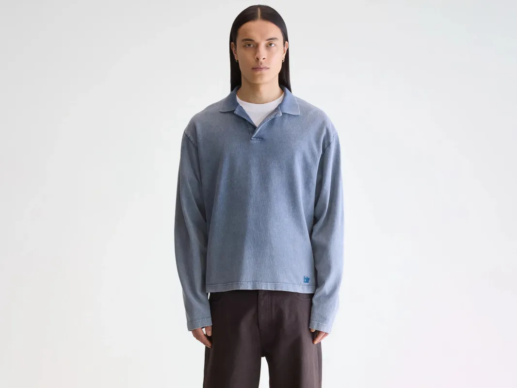 Vlugies long-sleeve polo (252 / M / BLUES) sold by Bellerose