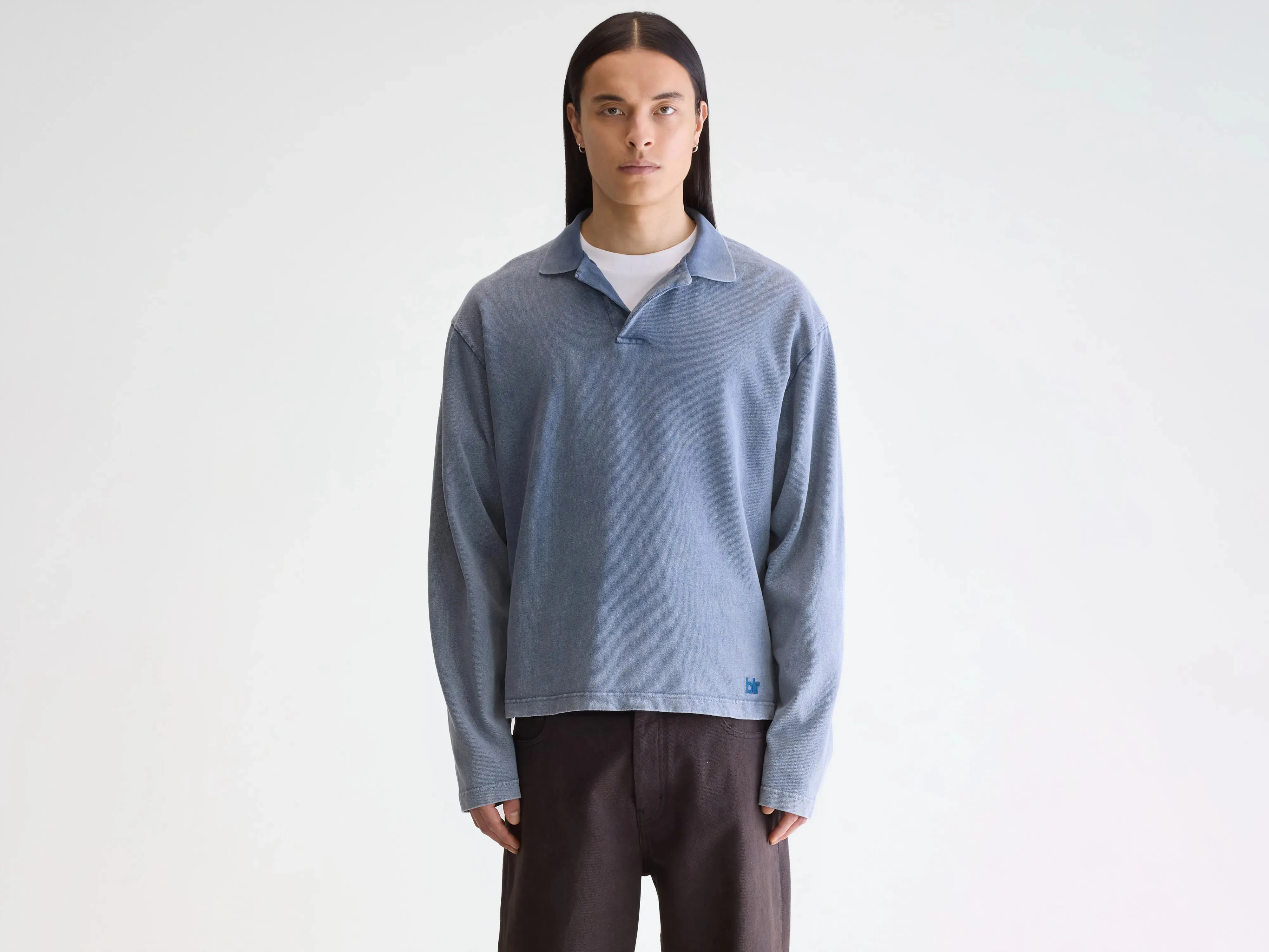 Vlugies long-sleeve polo (252 / M / BLUES) sold by Bellerose