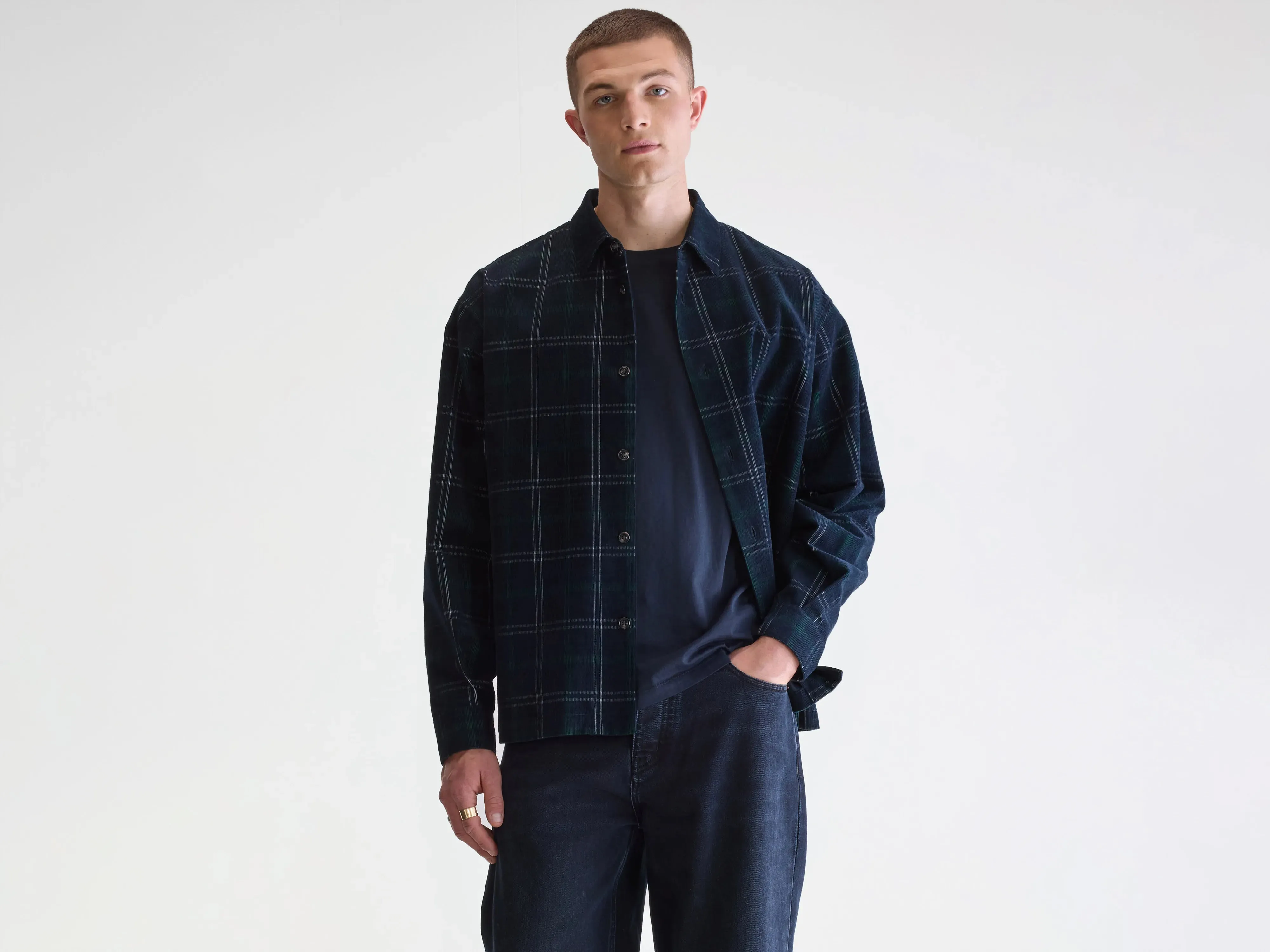 Flap corduroy overshirt (252 / M / CHECK A) sold by Bellerose