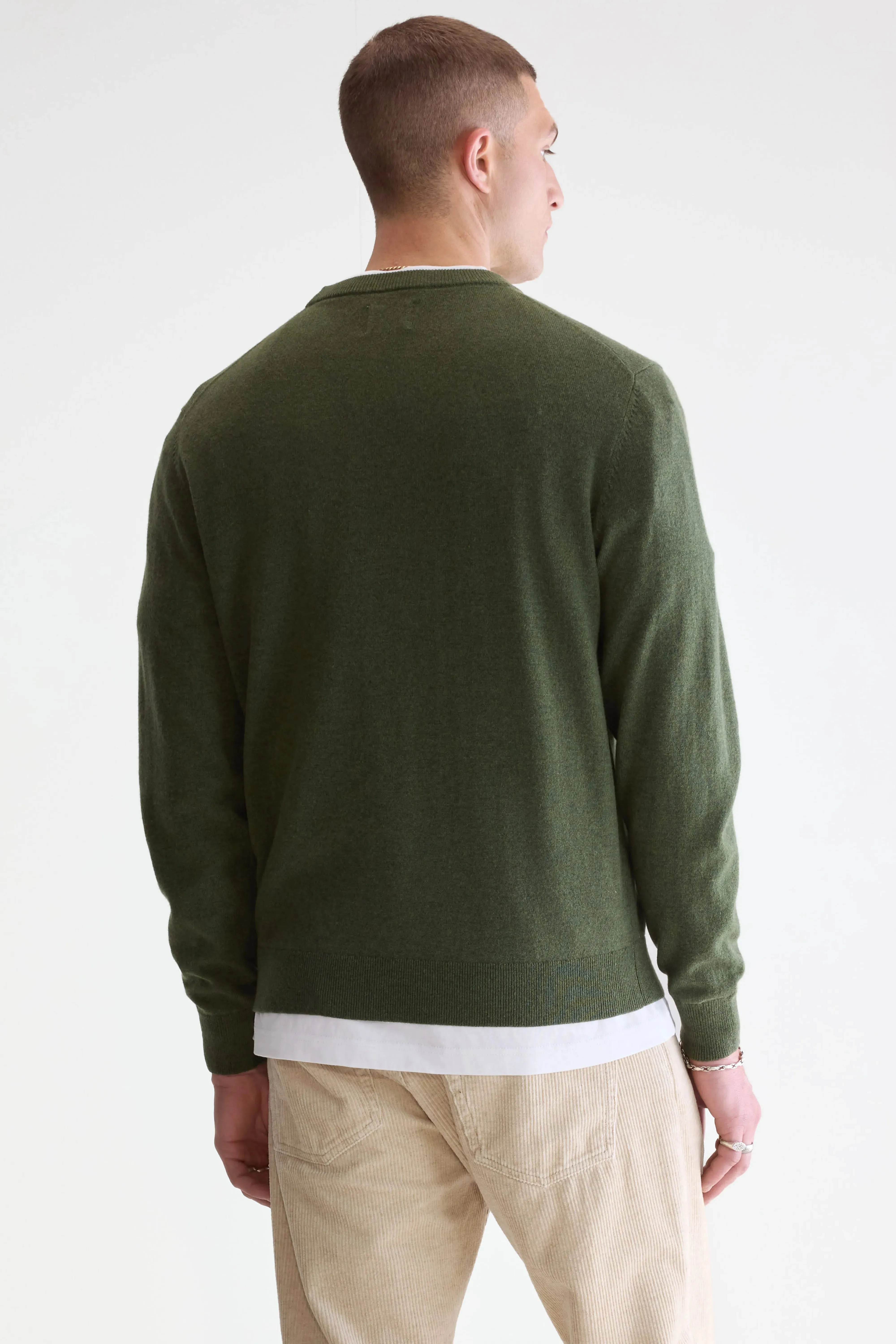 Sonoo classic crewneck sweater (252 / M / OLIVE) sold by Bellerose product image thumbnail 4