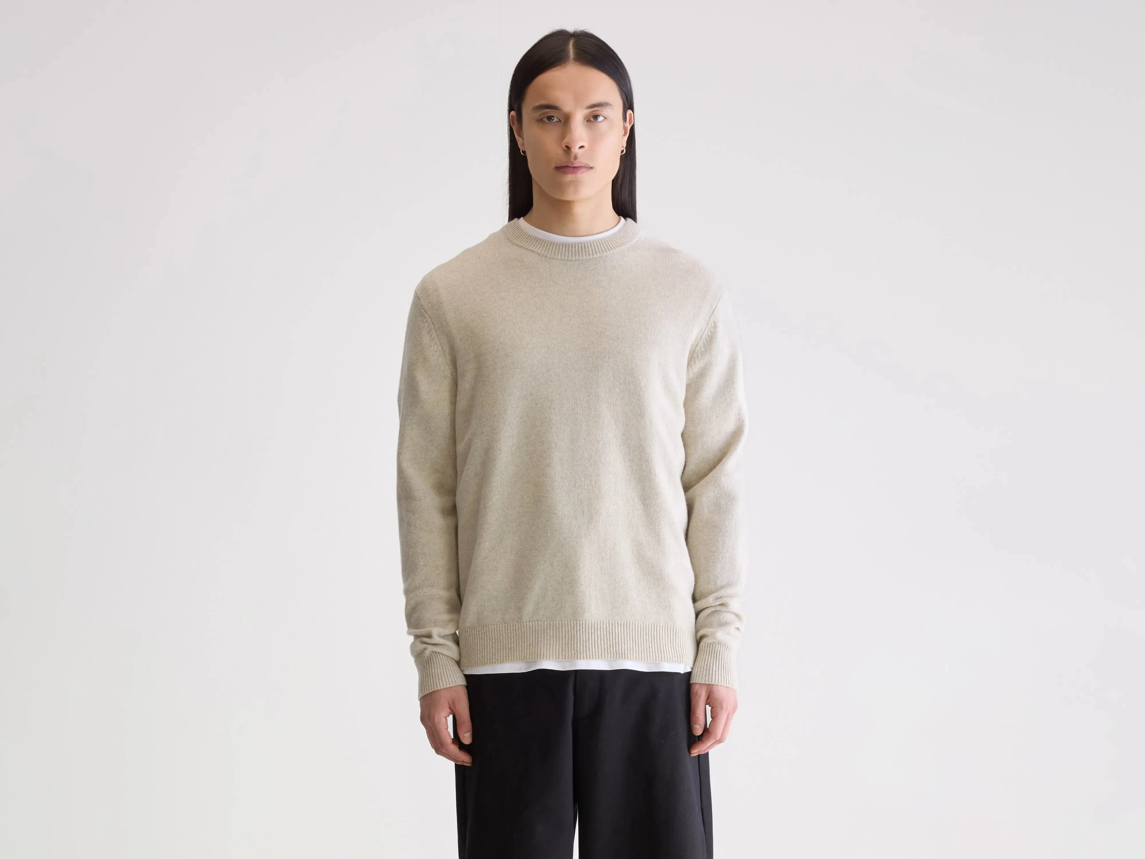Donoon crewneck sweater (252 / M / OYSTER) sold by Bellerose