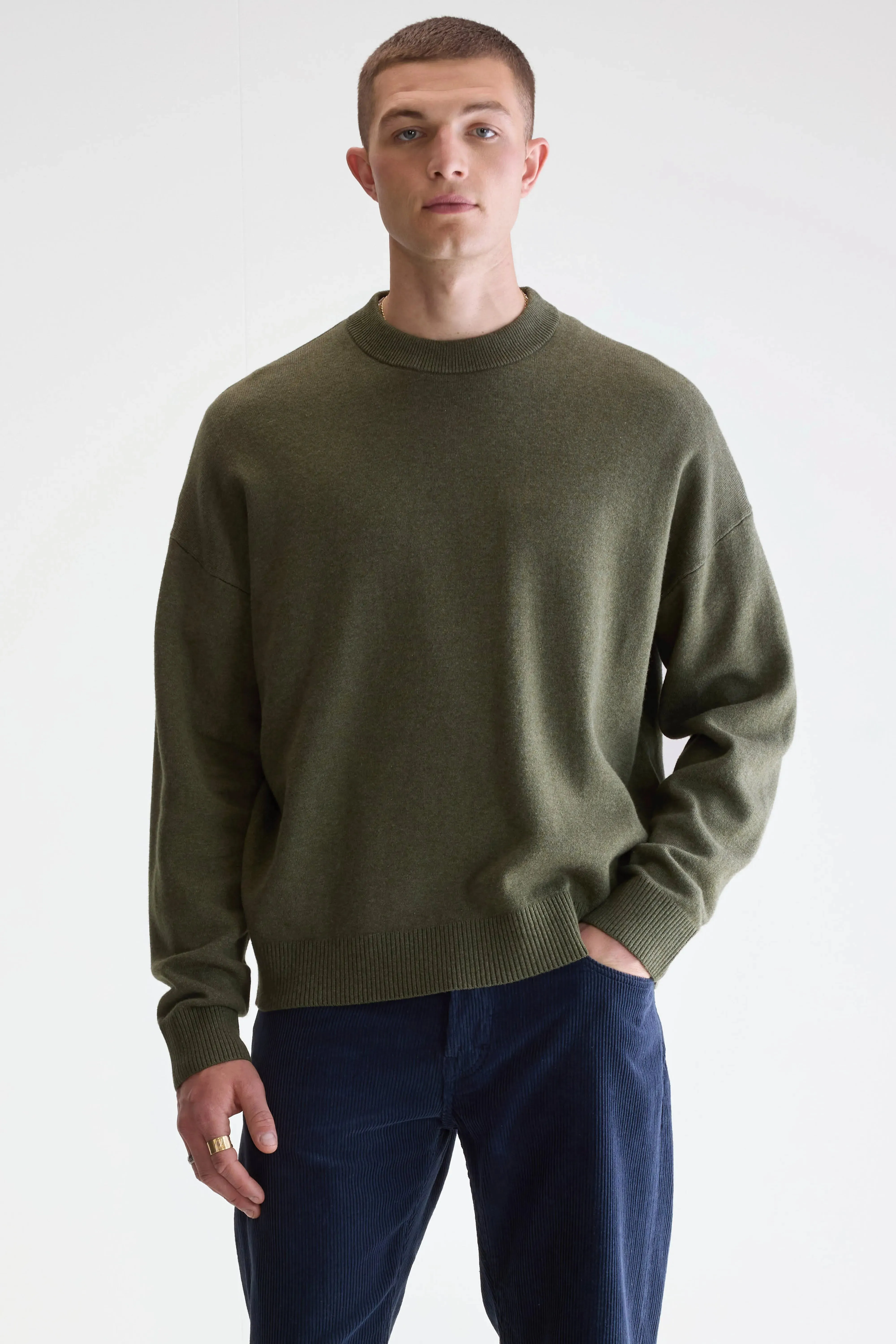 Geolem crewneck sweater (252 / M / JEEP) sold by Bellerose product image thumbnail 2